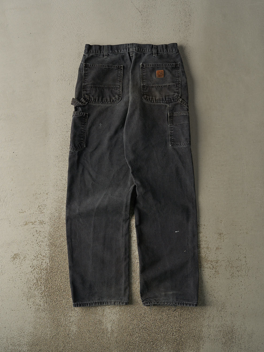 Vintage Y2K Faded Black Carhartt Carpenter Pants (32x32.5)