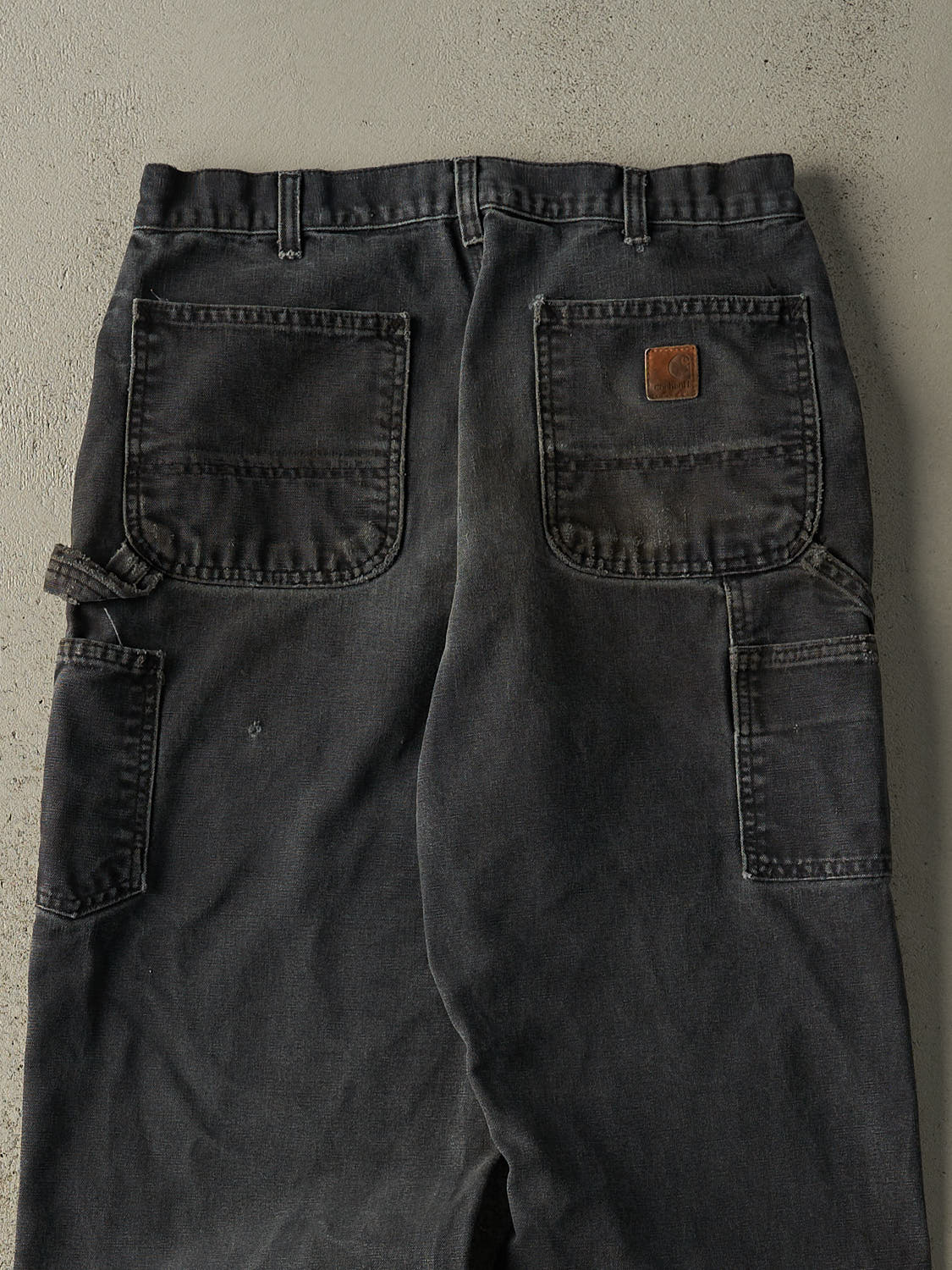 Vintage Y2K Faded Black Carhartt Carpenter Pants (32x32.5)