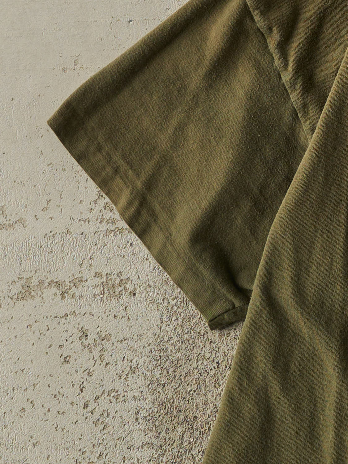 Vintage 90s Sun Faded Green Blank Boxy Tee (M)