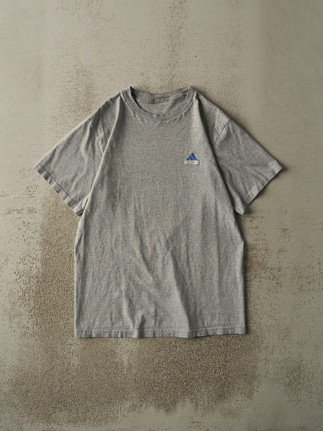 Vintage 90s Grey Adidas Embroidered Logo Tee (M/L)