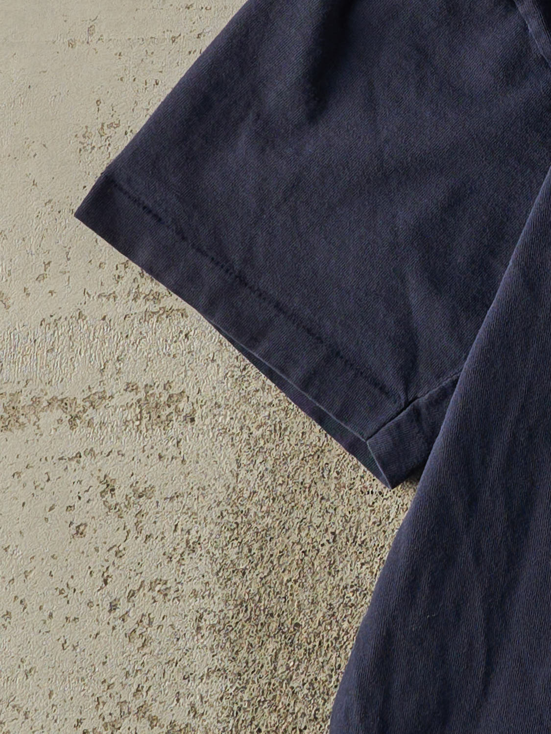 Vintage Y2K Navy Blue Adidas Embroidered Logo Single Stitch Tee (M/L)