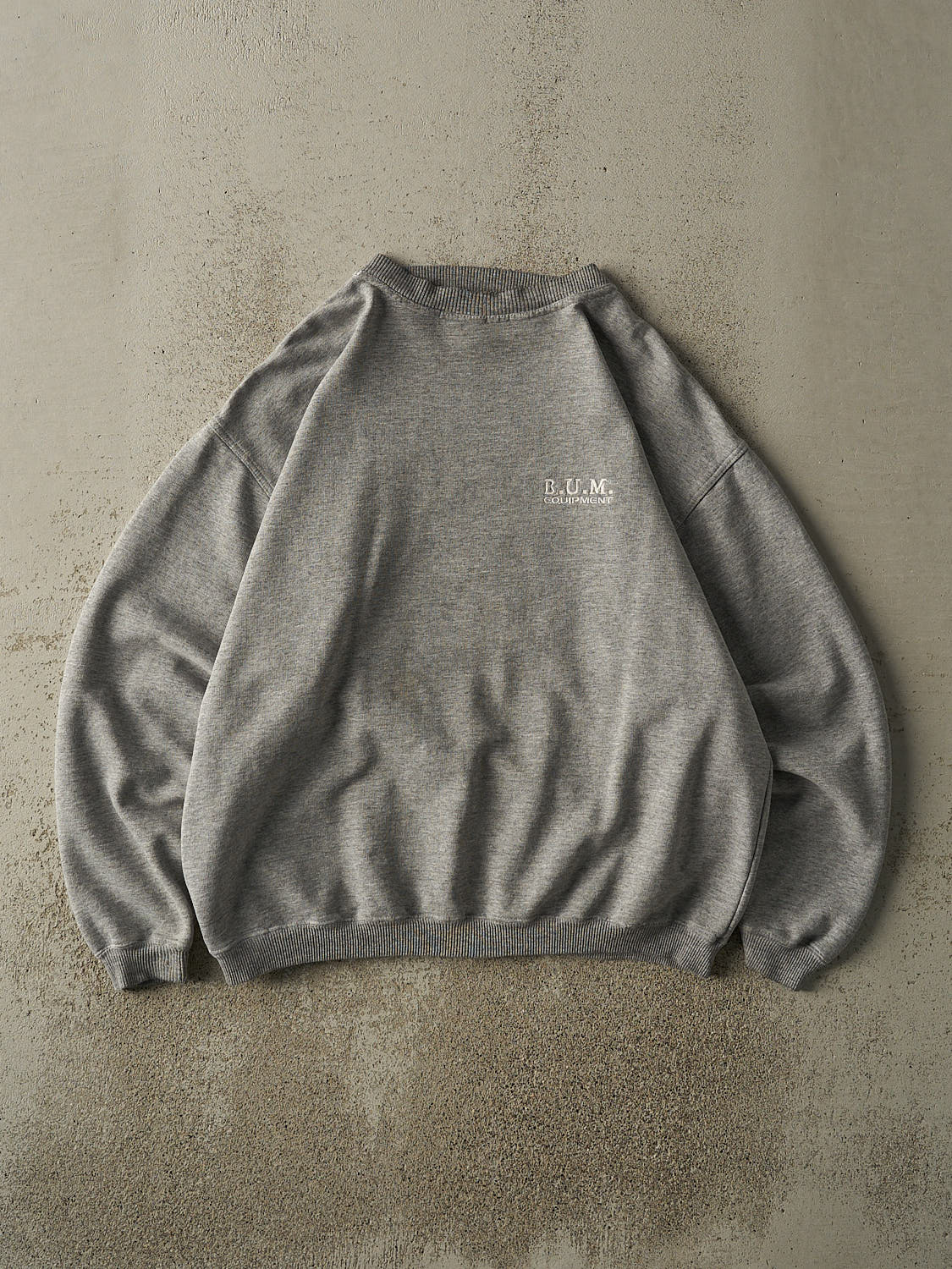 Vintage 90s Grey Bum Equipment Embroidered Crewneck (L/XL)