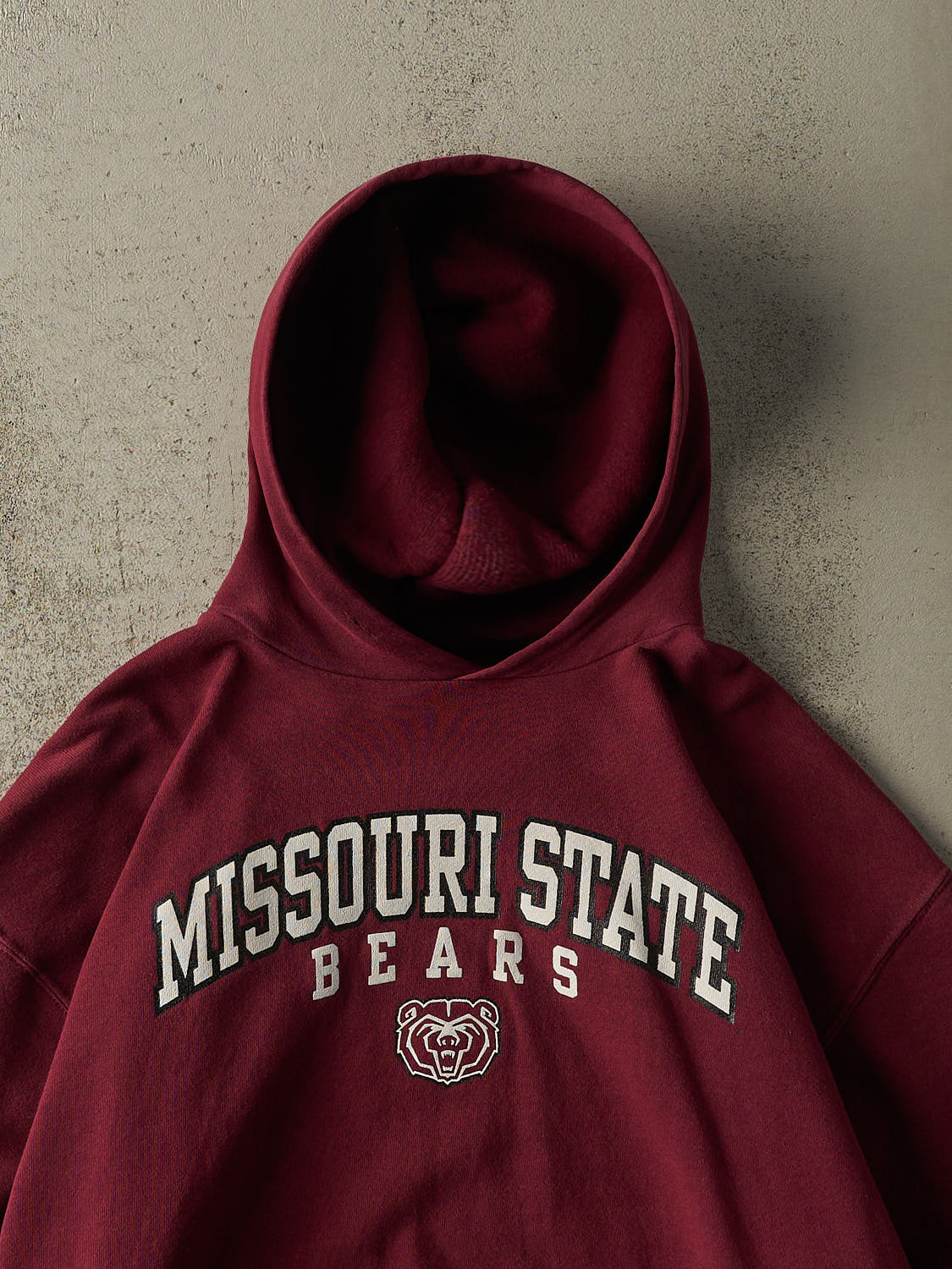 Vintage Y2K Burgundy Missouri State Bears Russell Athletic Hoodie (M/L)