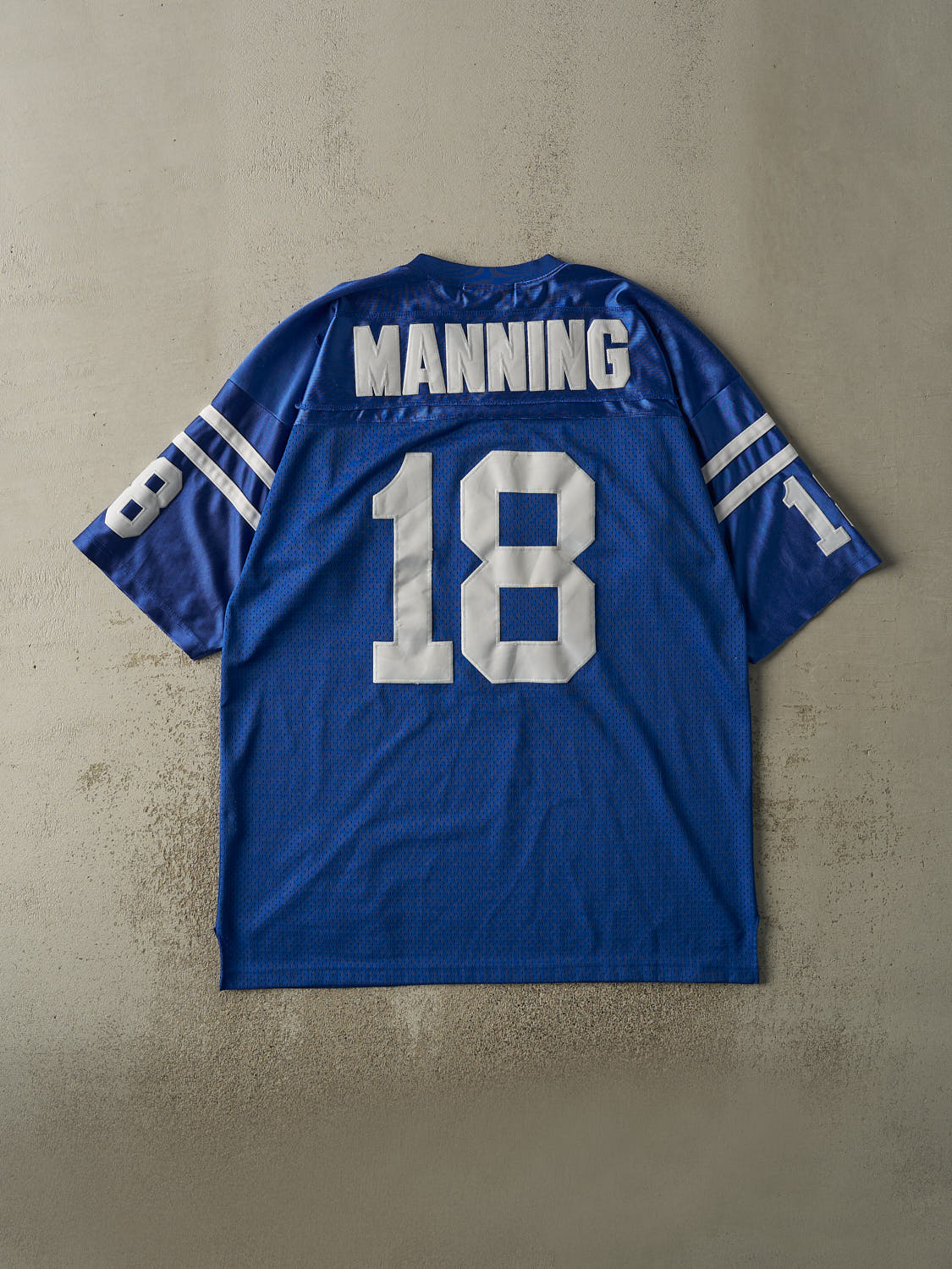 Vintage 04' Blue Indianapolis Colts #18 Peyton Manning Football Jersey (XXL/XXXL)
