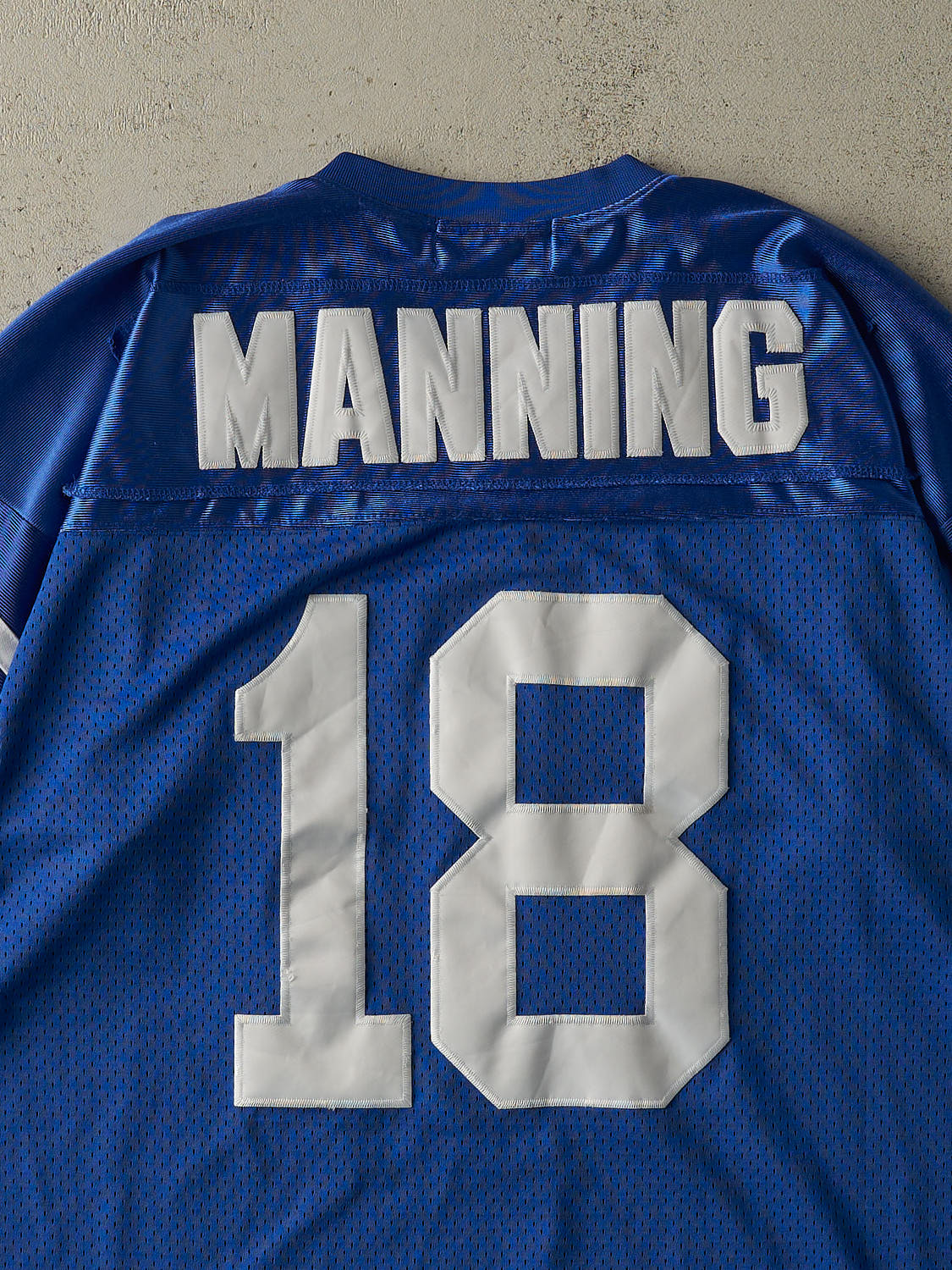 Vintage 04' Blue Indianapolis Colts #18 Peyton Manning Football Jersey (XXL/XXXL)