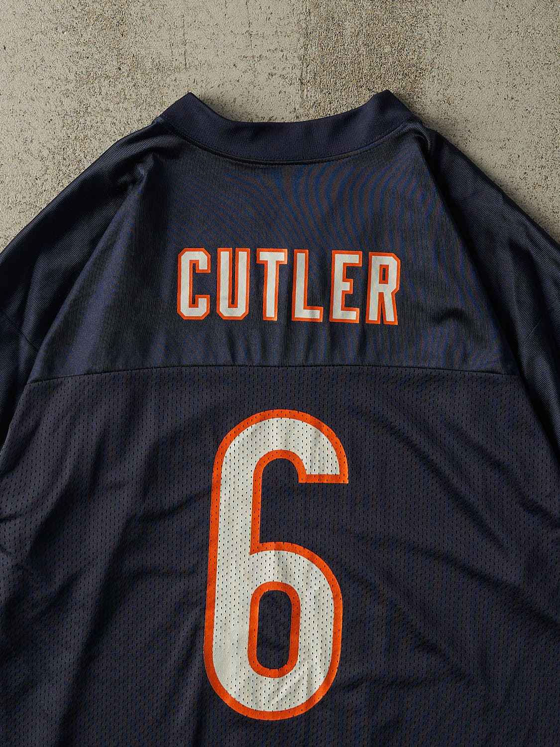 Vintage Y2K Navy Blue Chicago Bears #6 Jay Cutler Cropped Football Jer ...