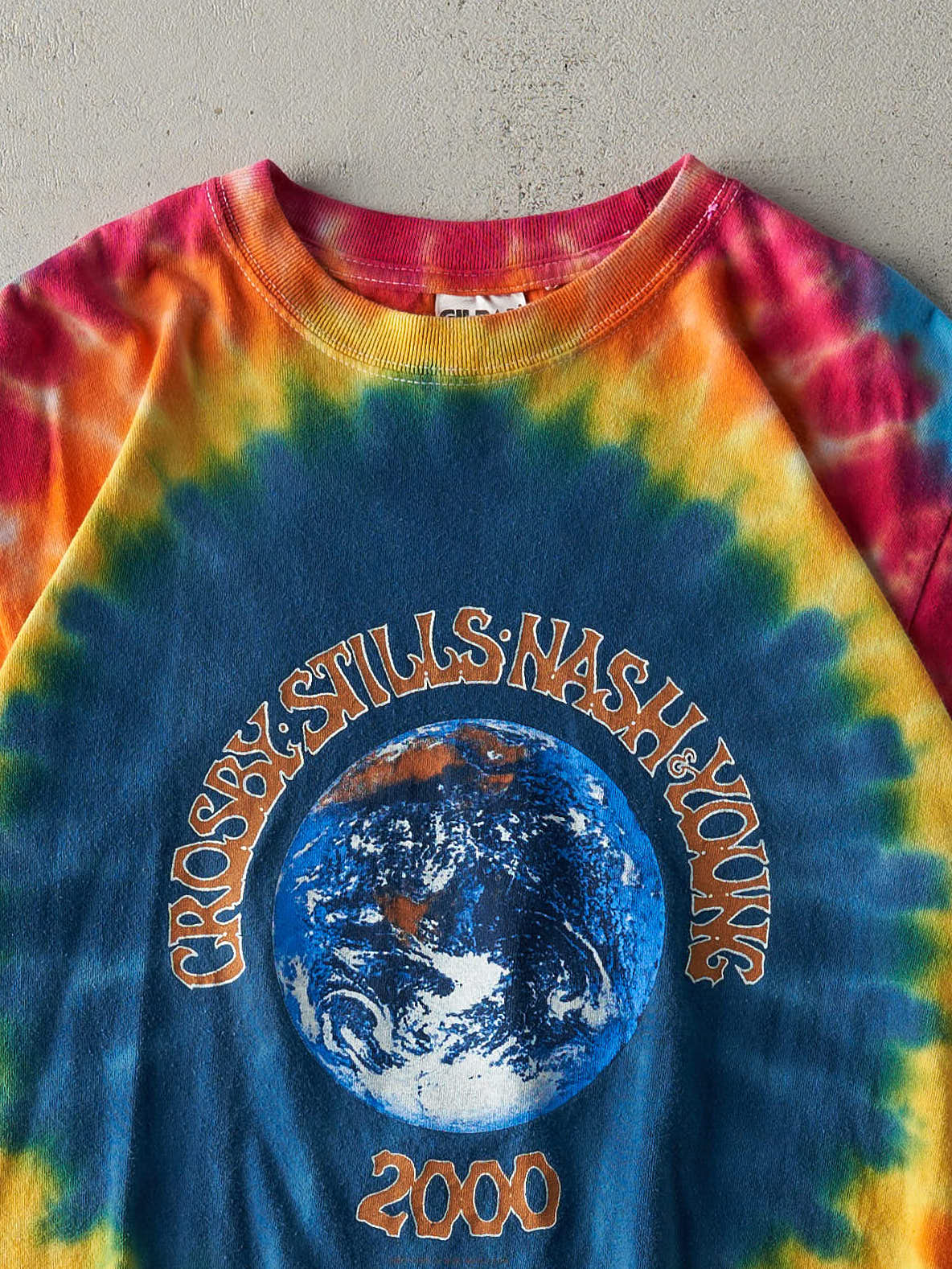 Vintage 00' Tie-Dye Crosby Stills Nash & Young Tour Tee (M)