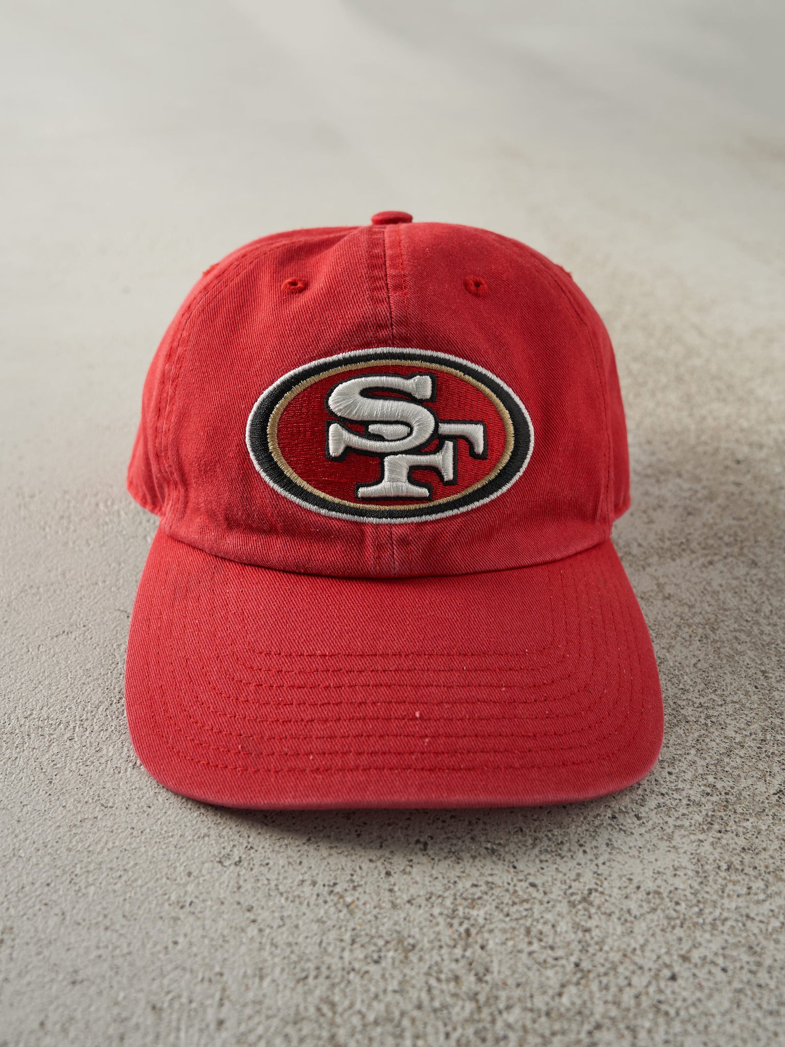 Vintage Y2K Red Embroidered San Fransisco 49ers Strap Back Hat