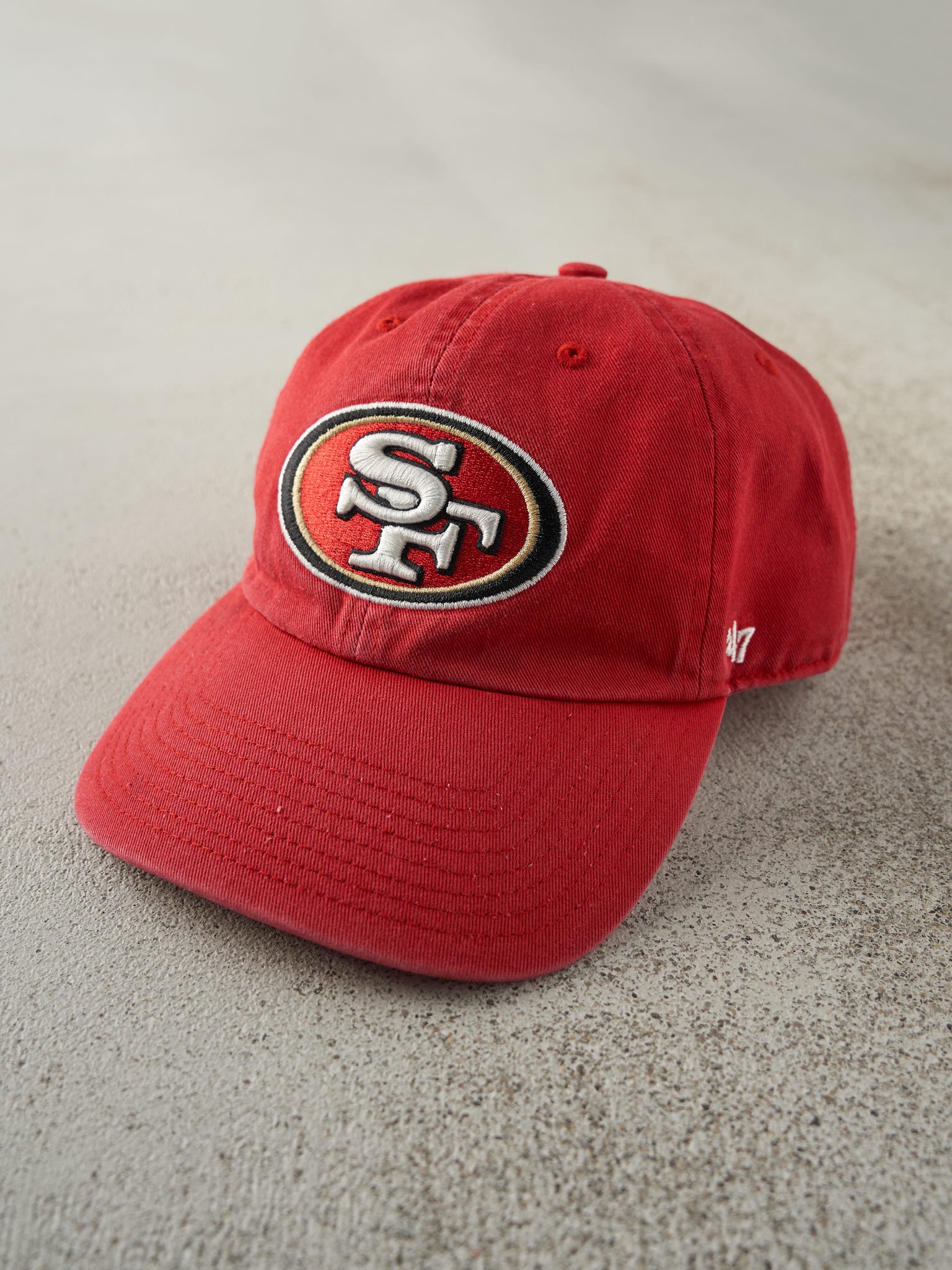 Vintage Y2K Red Embroidered San Fransisco 49ers Strap Back Hat