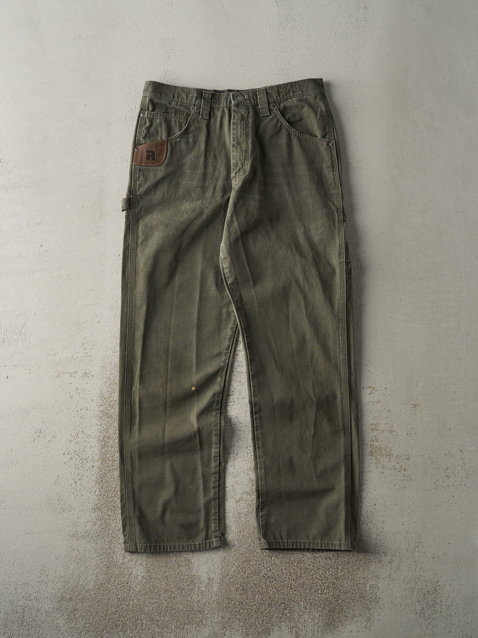 Vintage Y2K Green Wrangler Riggs Ripstop Carpenter Pants (33x31)