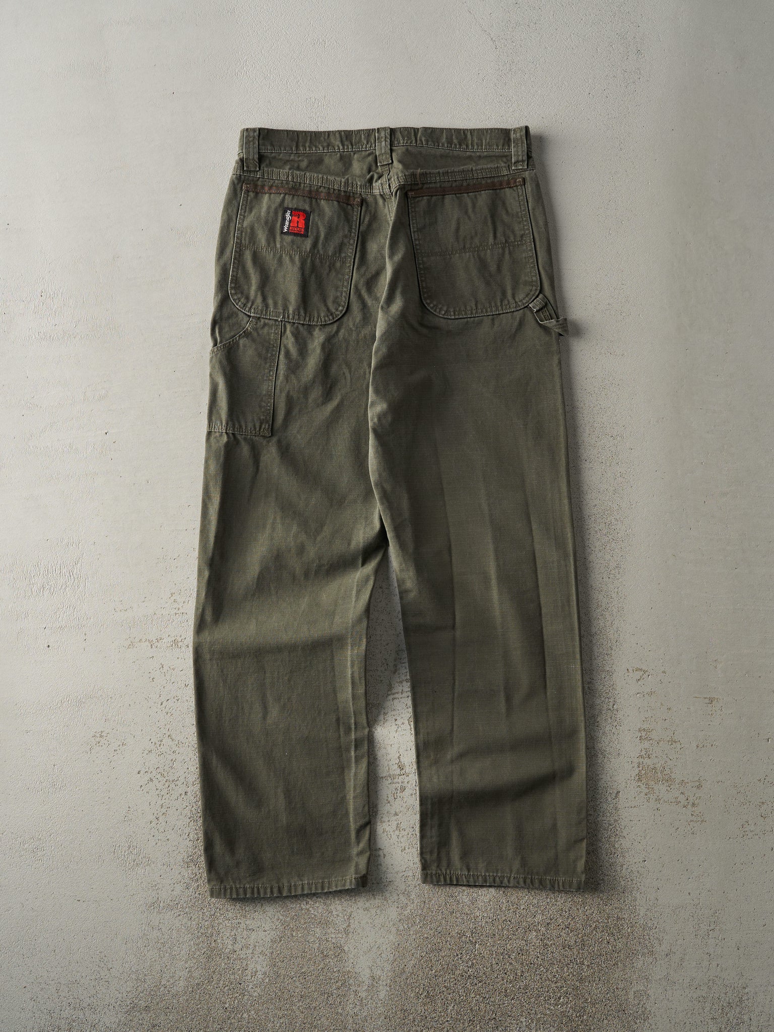 Vintage Y2K Green Wrangler Riggs Ripstop Carpenter Pants (33x31)