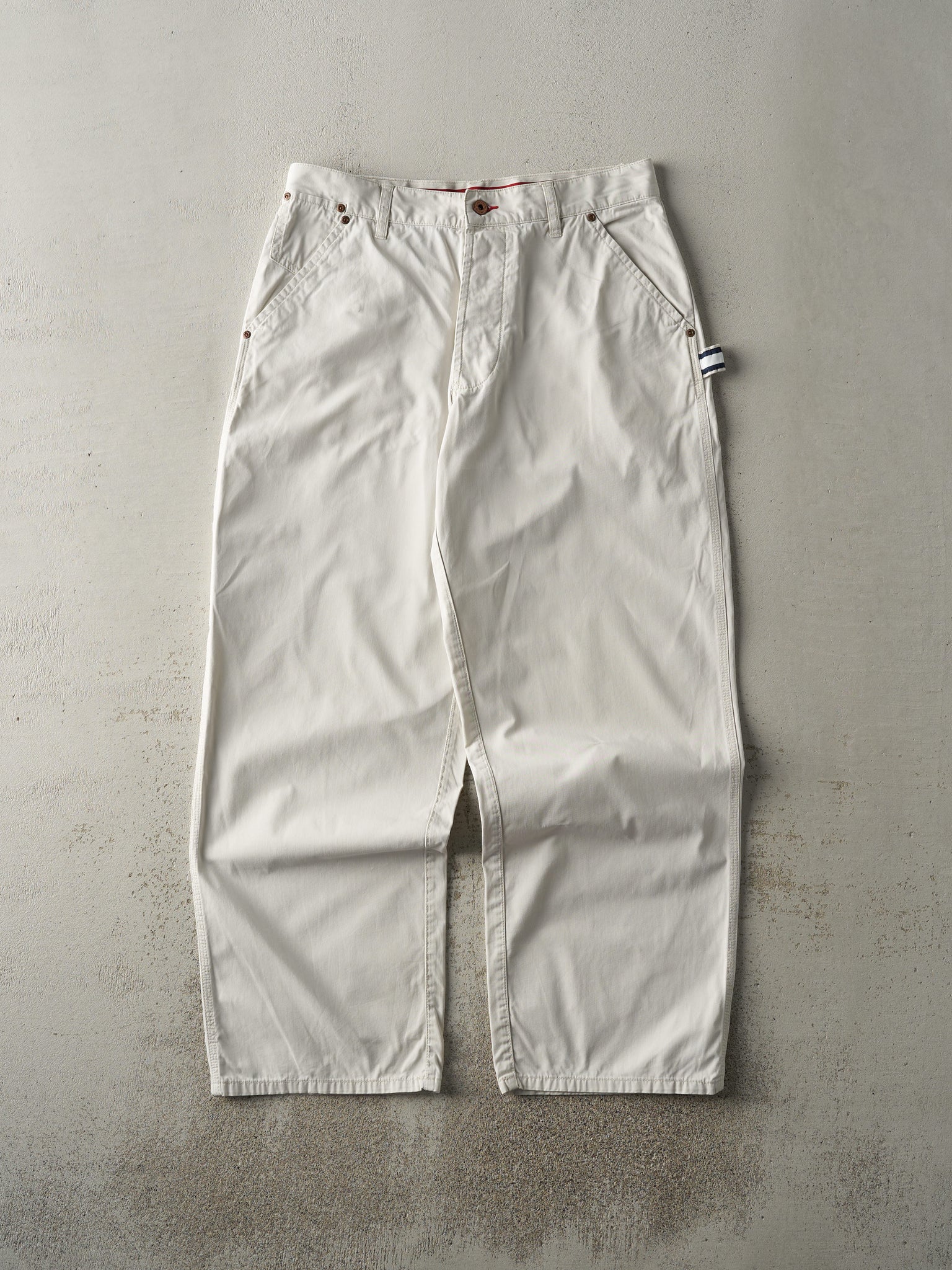 Vintage 90s Off White Tommy Hilfiger Carpenter Pants (33x31.5)