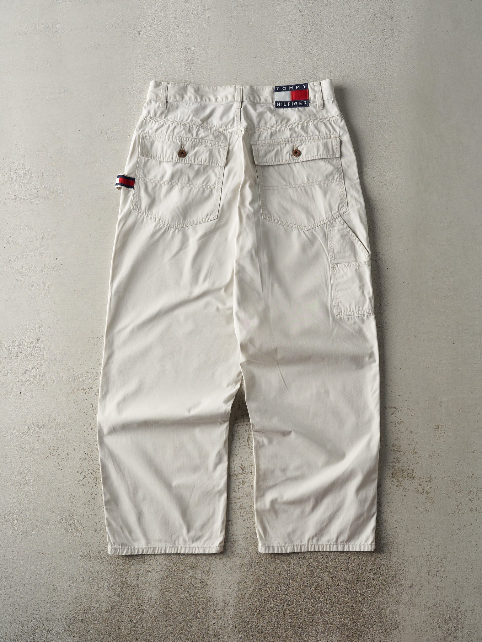 Vintage 90s Off White Tommy Hilfiger Carpenter Pants (33x31.5)