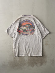 Vintage 93' Grey Darrell Waltrip Racing Double Neck Tee (M)