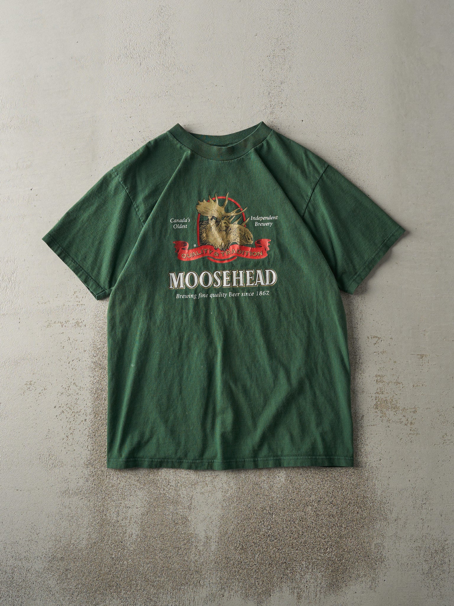 Vintage 90s Forest Green Moosehead Lager Tee (M)