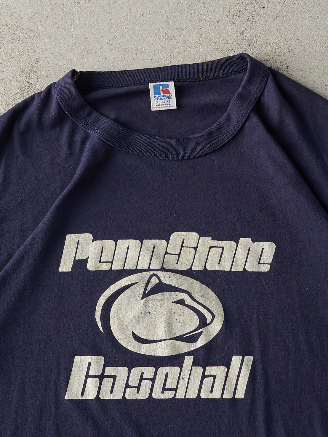 Vintage 90s Navy Blue Penn State Baseball Tee (L)