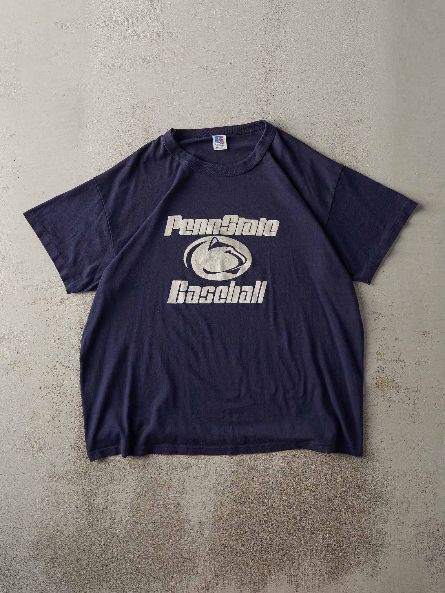 Vintage 90s Navy Blue Penn State Baseball Tee (L)