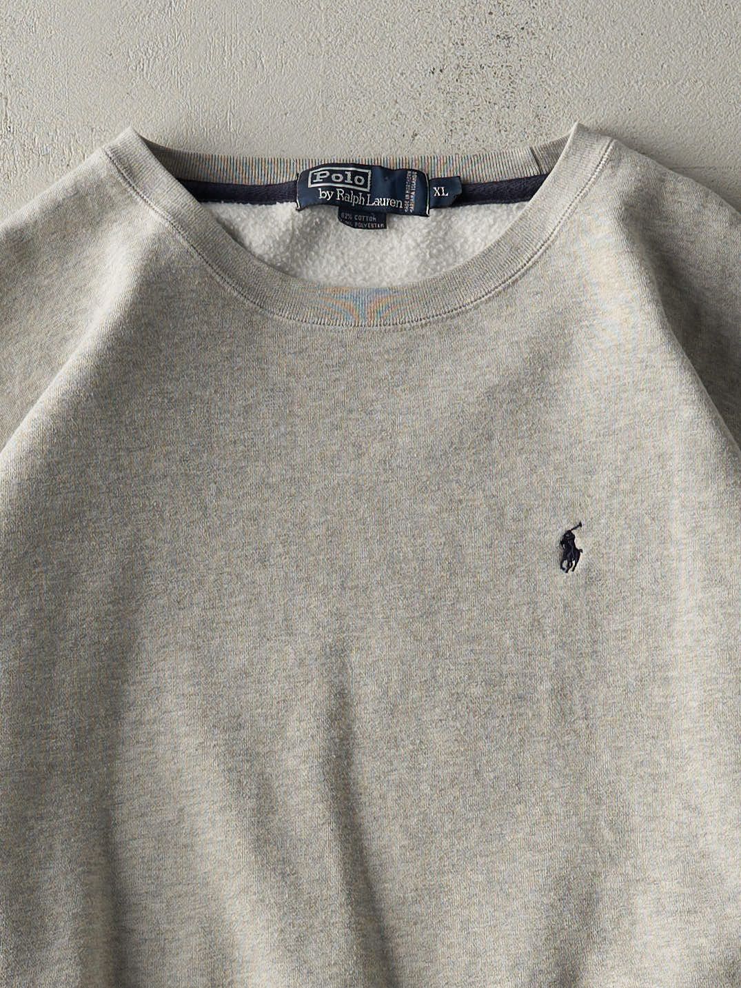 Vintage Y2K Grey Embroidered Polo Logo Boxy Crewneck (XL/XXL)