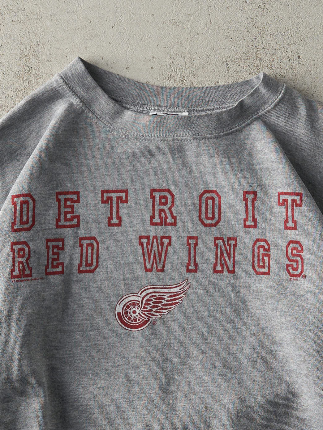Vintage 90s Grey Detroit Red Wings Crewneck (M)