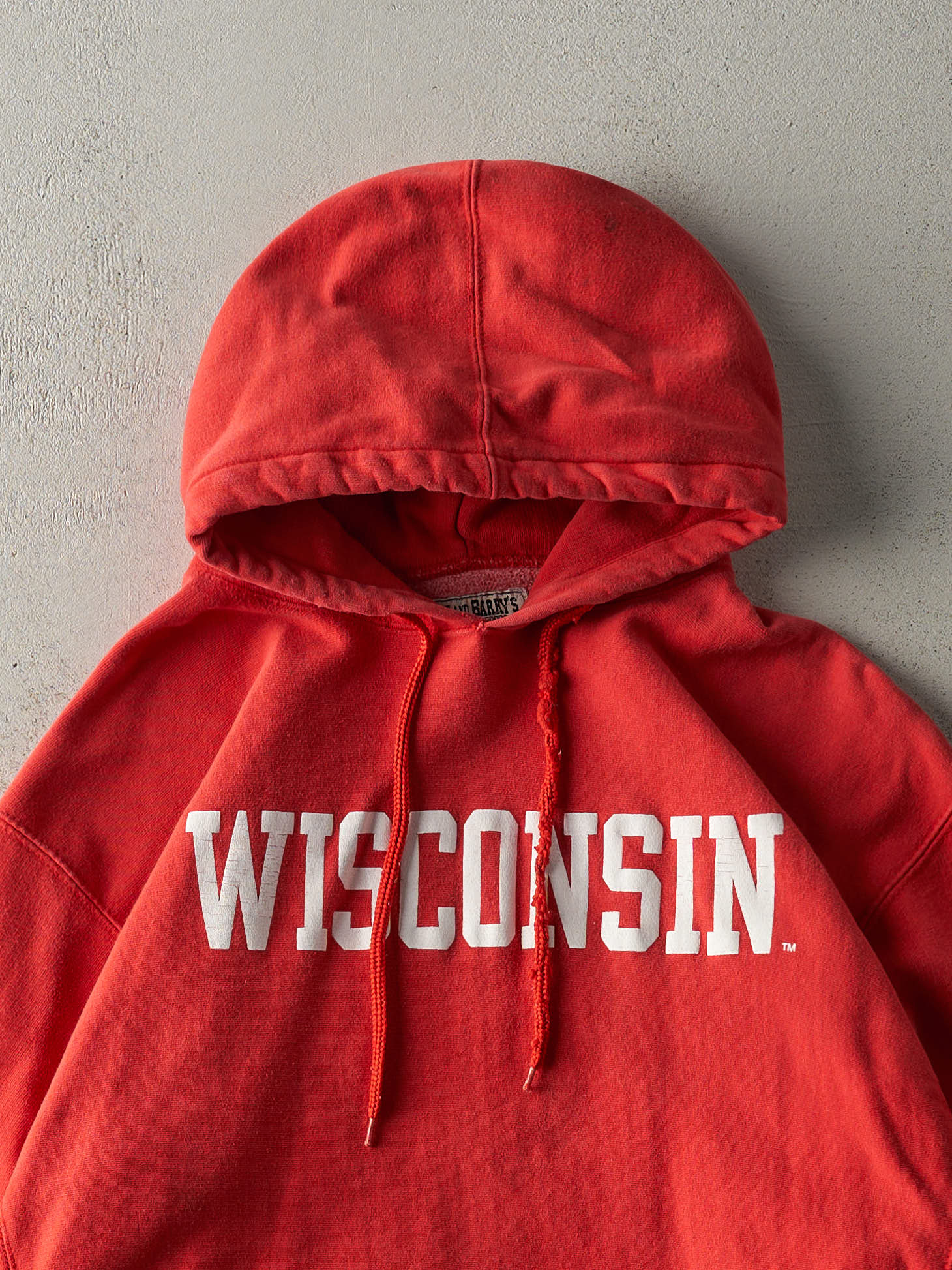 Vintage Y2K Red Wisconsin University Hoodie (L/XL)