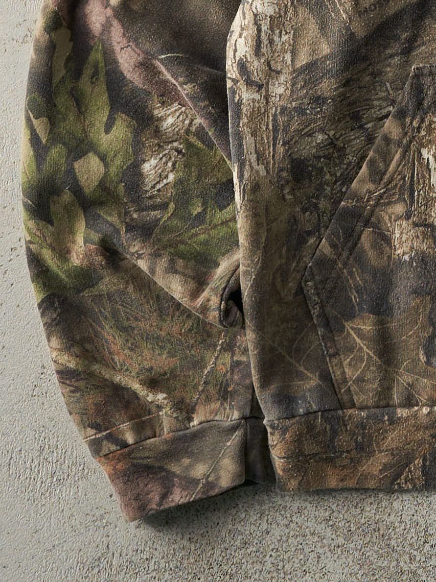 Vintage Y2K Mossy Oak x Break Up Camo Logo Hoodie (M)