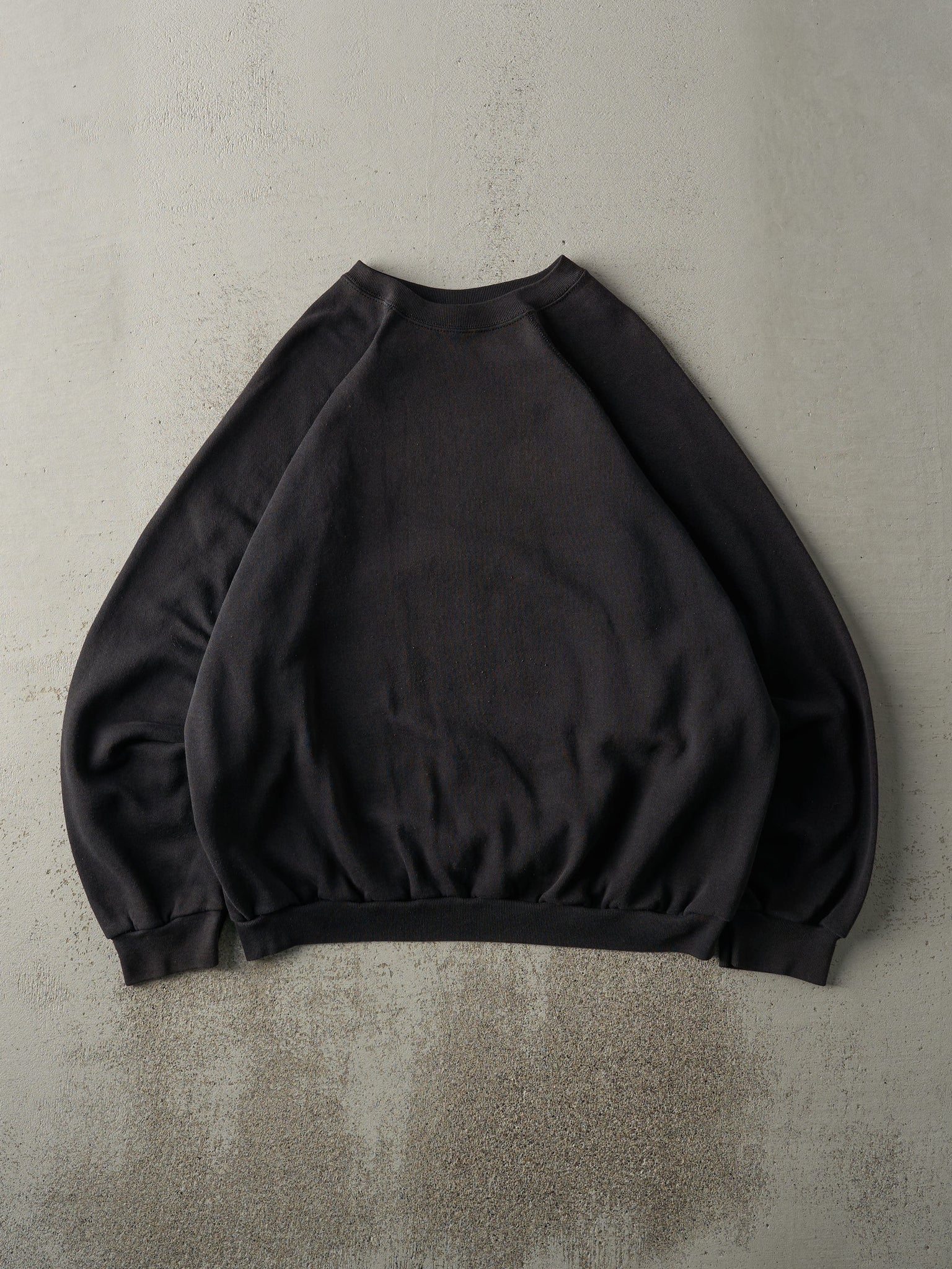 Vintage 80s Black Blank Boxy Crewneck (L)