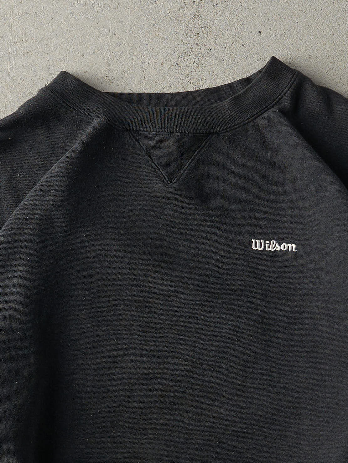 Vintage 90s Black Embroidered Wilson Crewneck (XL/XXL)