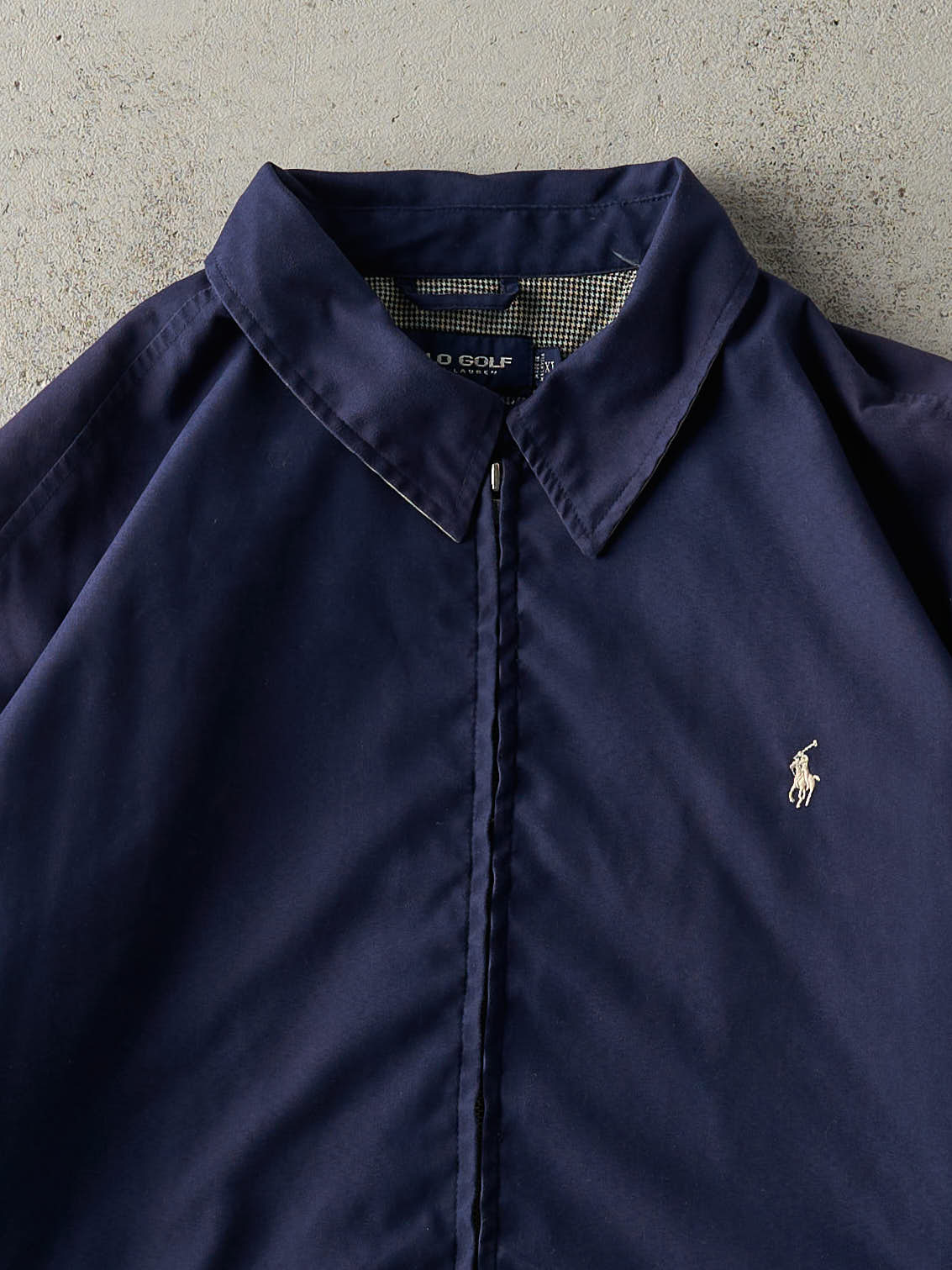 Vintage Y2K Navy Blue Polo Golf Harrington Jacket (XL)