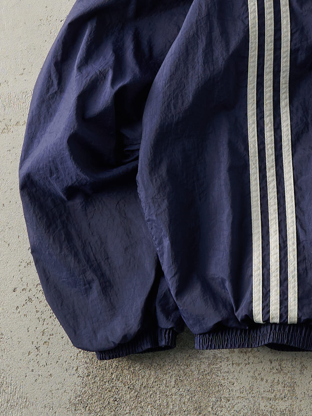 Vintage 90s Navy Blue Embroidered Adidas Windbreaker (S/M)