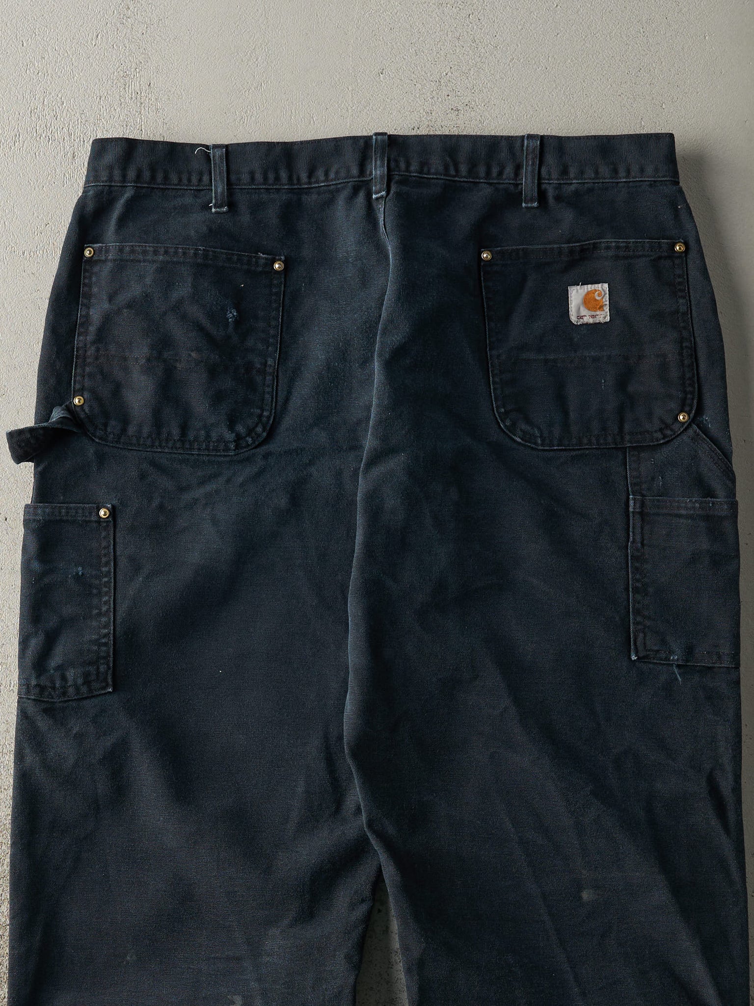 Vintage Y2K Black Carhartt Double Knees Carpenter Pants (38x29.5)