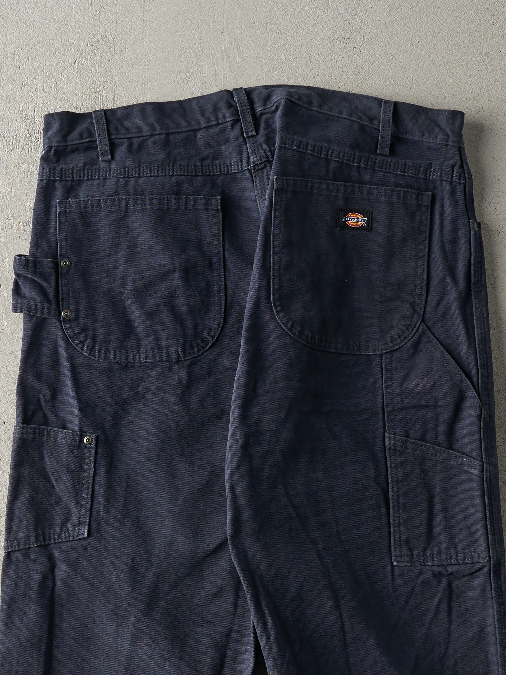Vintage Y2K Navy Blue Dickies Reflective Carpenter Pants (37x29.5)