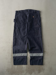 Vintage Y2K Navy Blue Dickies Reflective Carpenter Pants (37x29.5)