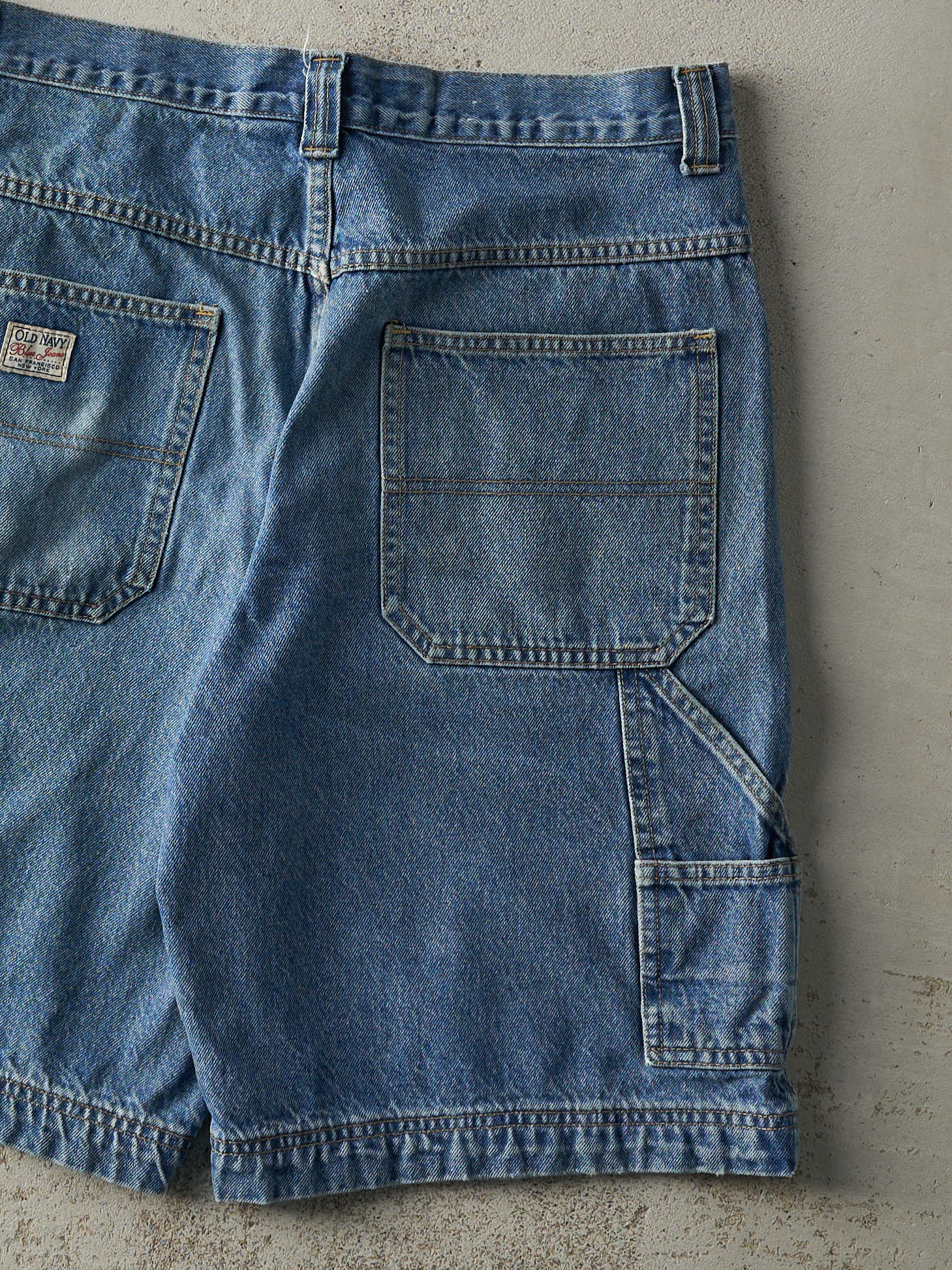 Vintage 90s Mid Wash Old Navy Carpenter Jean Shorts (33x10 