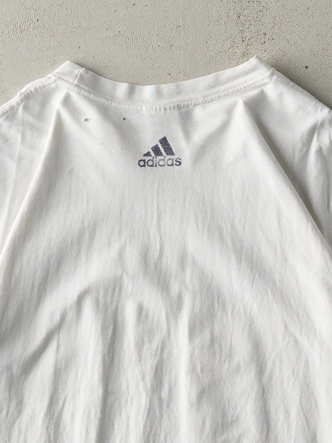 Vintage 90s White Adidas Logo Tee (M/L)