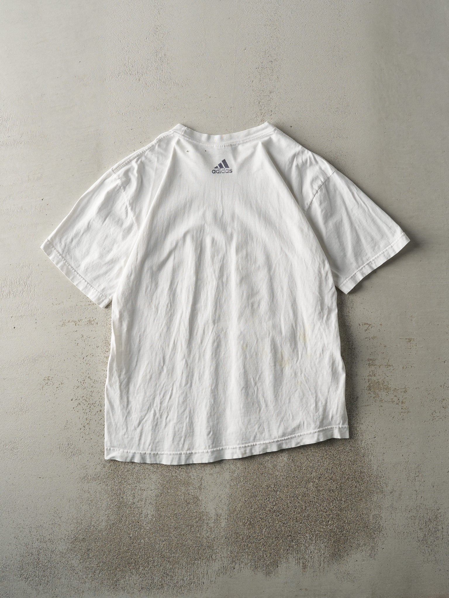 Vintage 90s White Adidas Logo Tee (M/L)