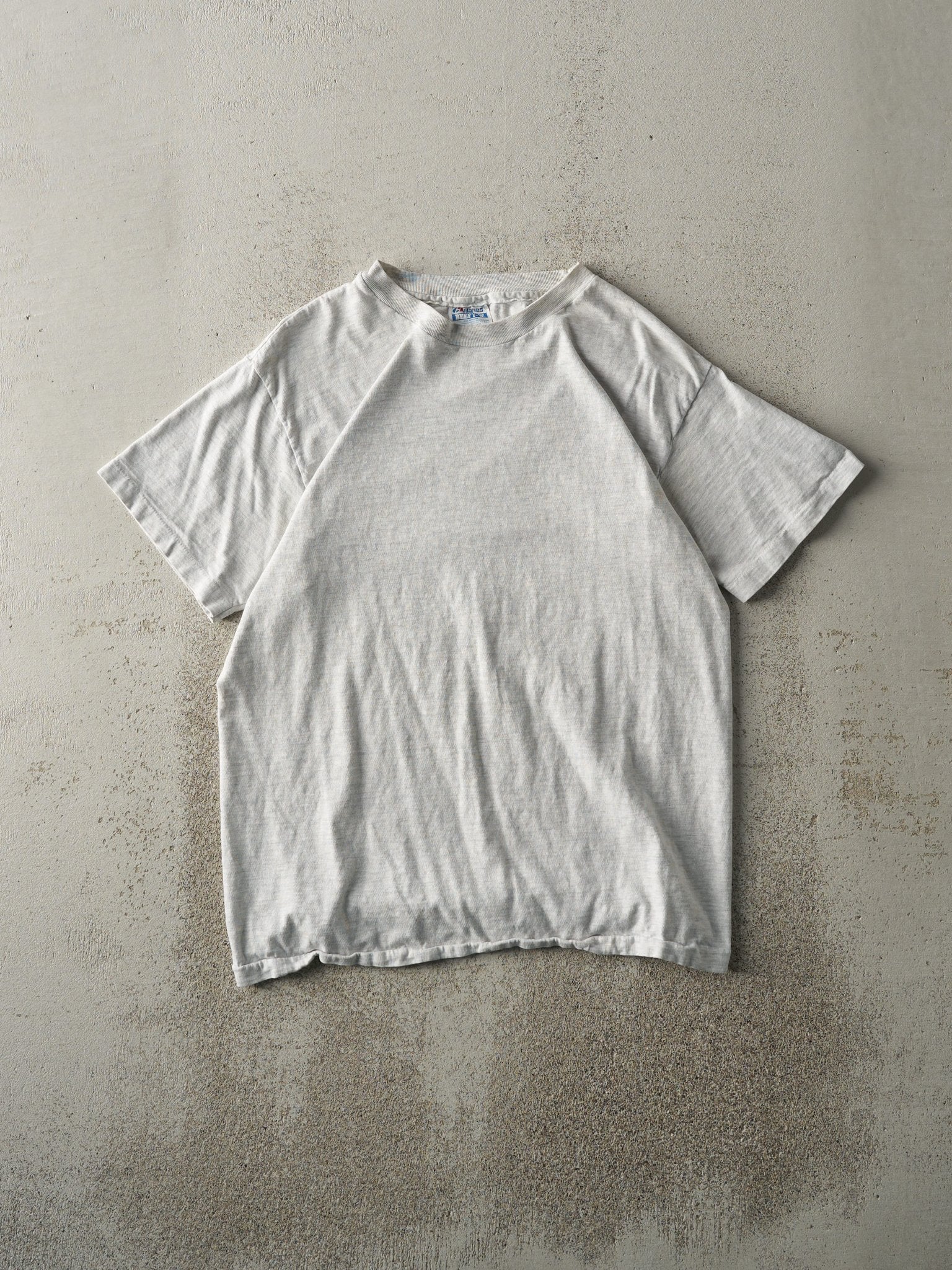 Vintage 90s Heather Grey Blank Single Stitch Tee (S)