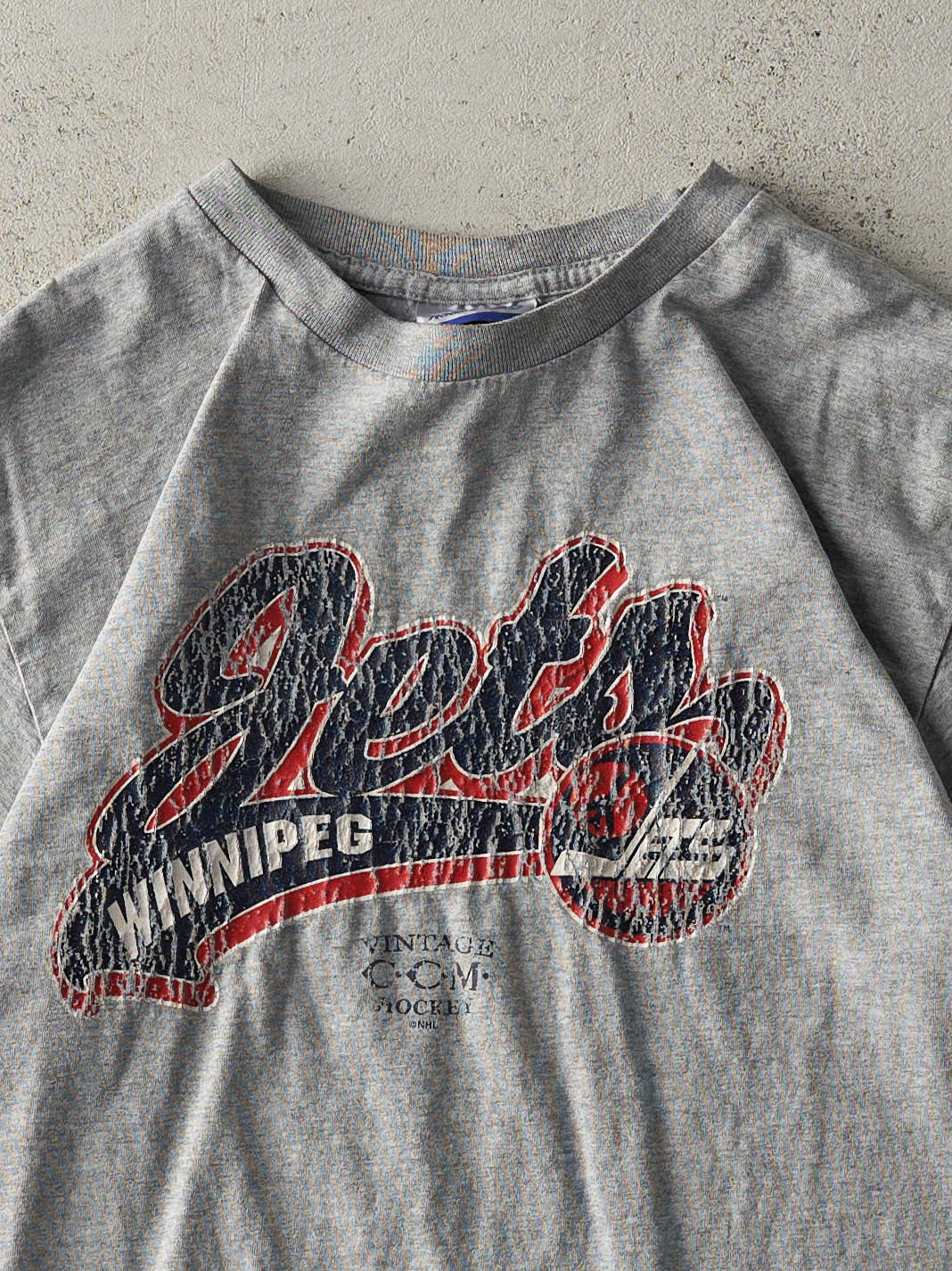 Vintage Y2K Grey Winnipeg Jets Tee (M)