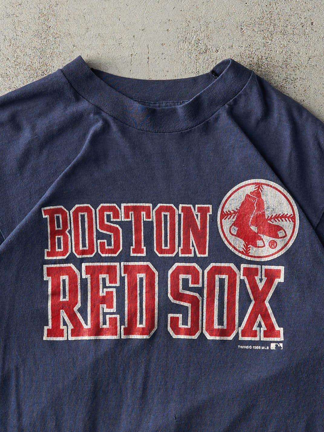 Vintage 88' Navy Blue Boston Red Sox Single Stitch Tee (M)