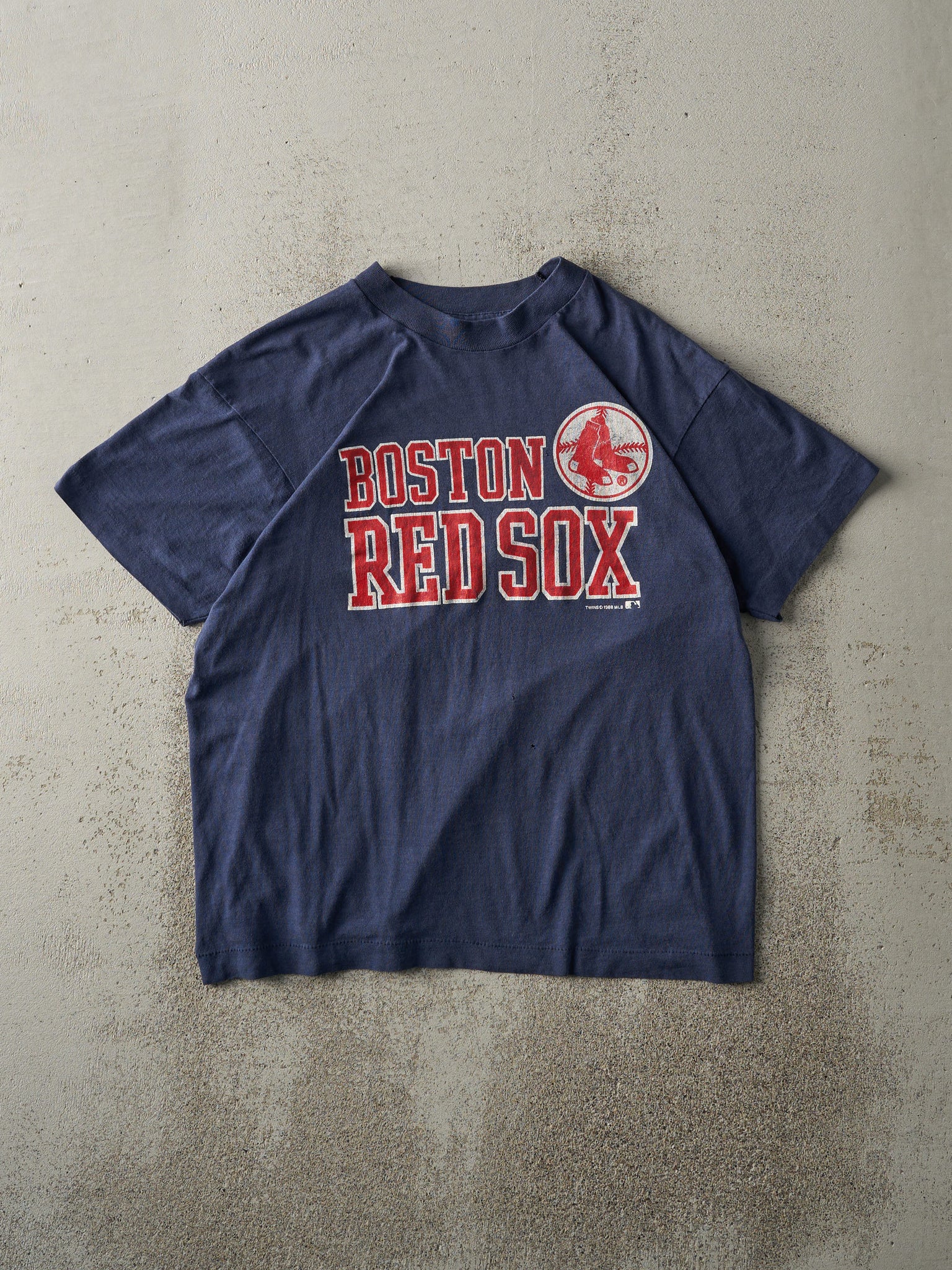 Vintage 88' Navy Blue Boston Red Sox Single Stitch Tee (M)