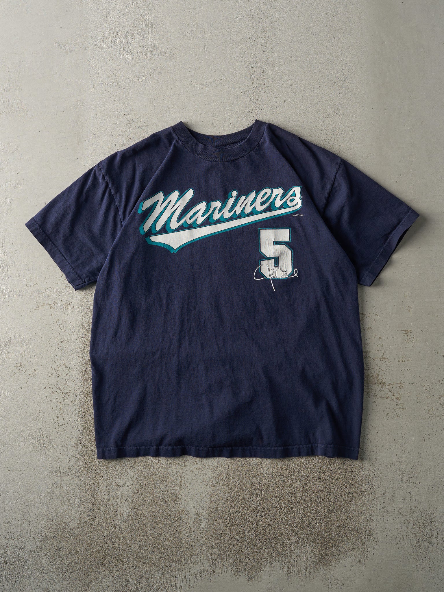 Vintage 00' Navy Blue Seattle Mariners #5 Olerud Tee (L)