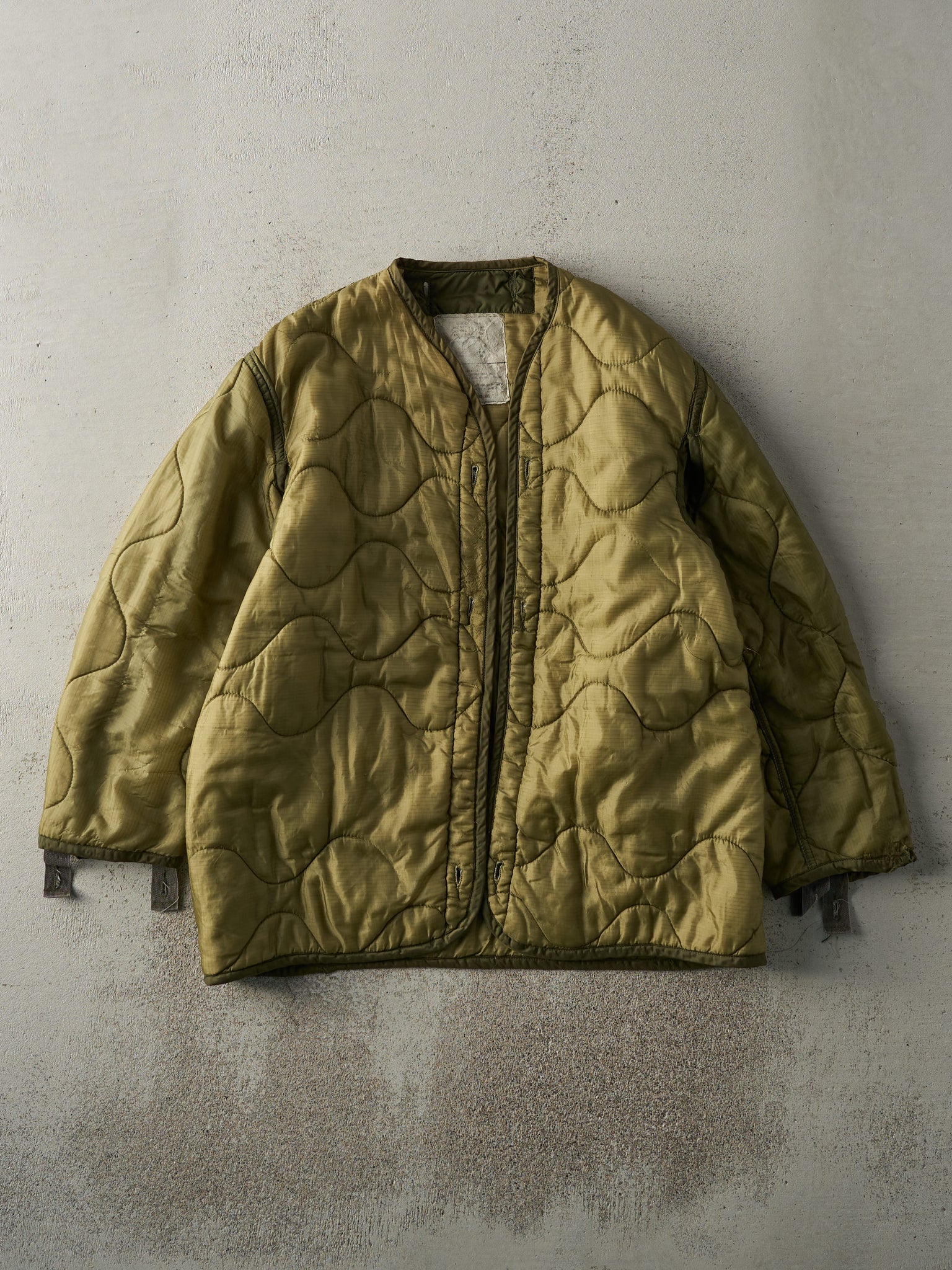 Vintage 90s Olive Green Army Liner Jacket (S/M)