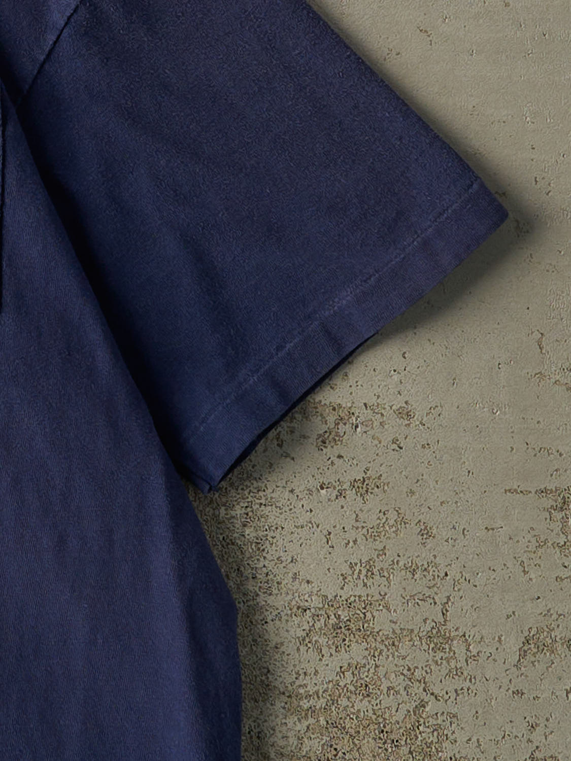 Vintage 80s Navy Blue Blank Pocket Single Stitch Tee (L)