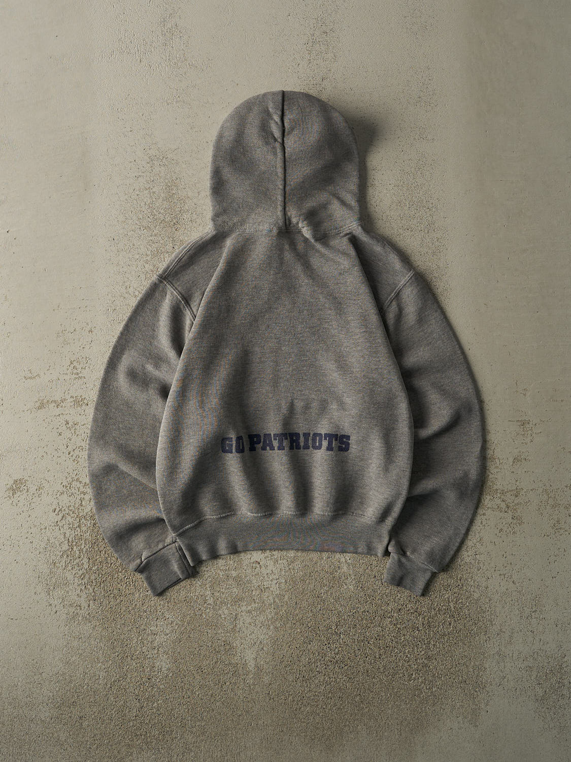 Vintage Y2K Charcoal Grey Beyer Patriots Hoodie (S)
