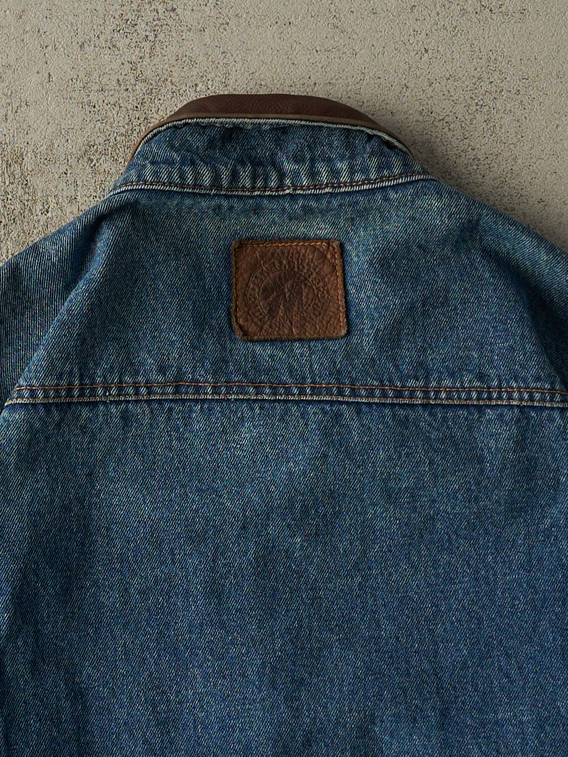 Vintage 80s Dark Wash Marlboro Jean Jacket (XL)