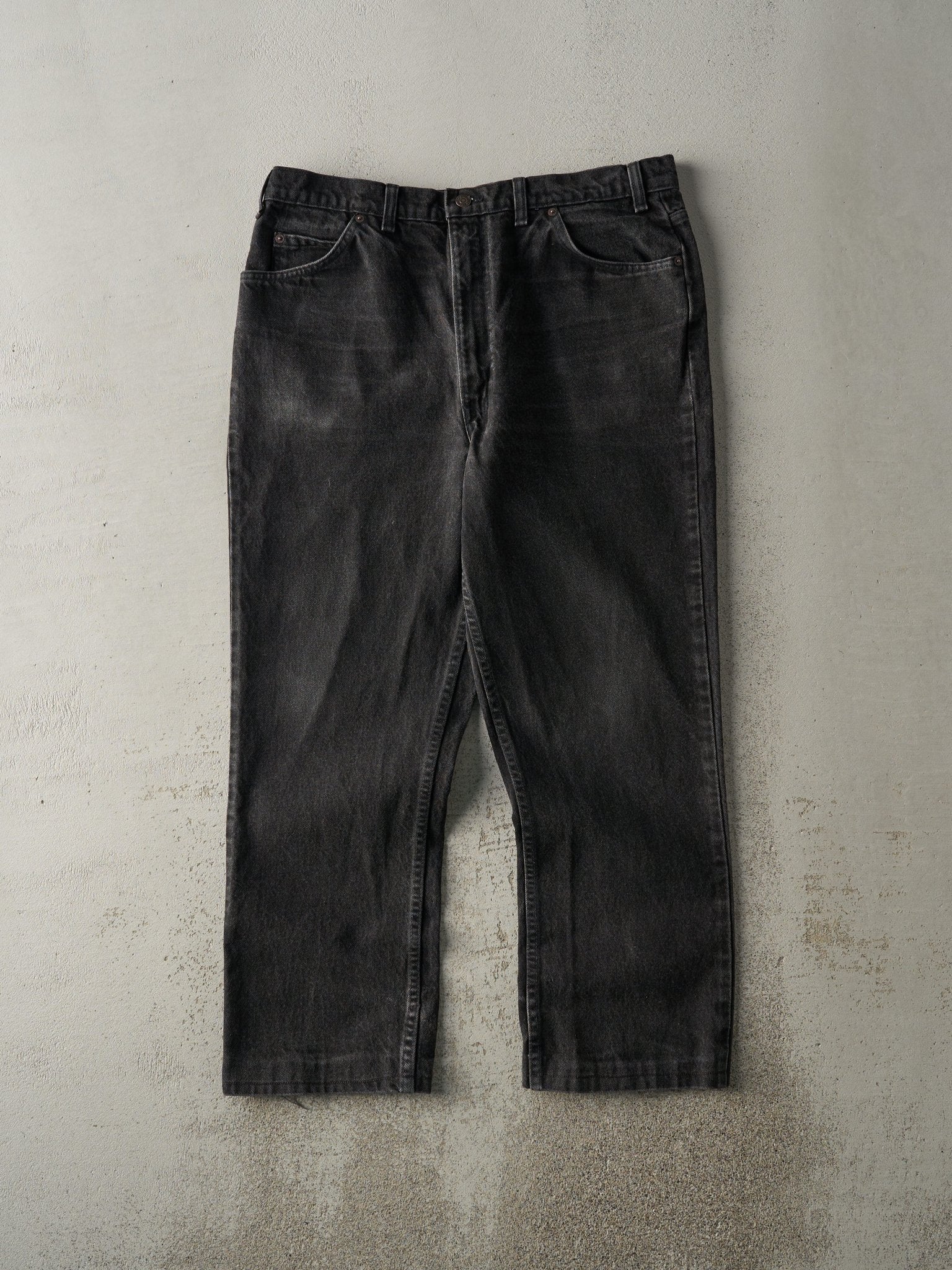 Vintage 90s Faded Black Levi's 619 Orange Tab Denim Pants (36x28)