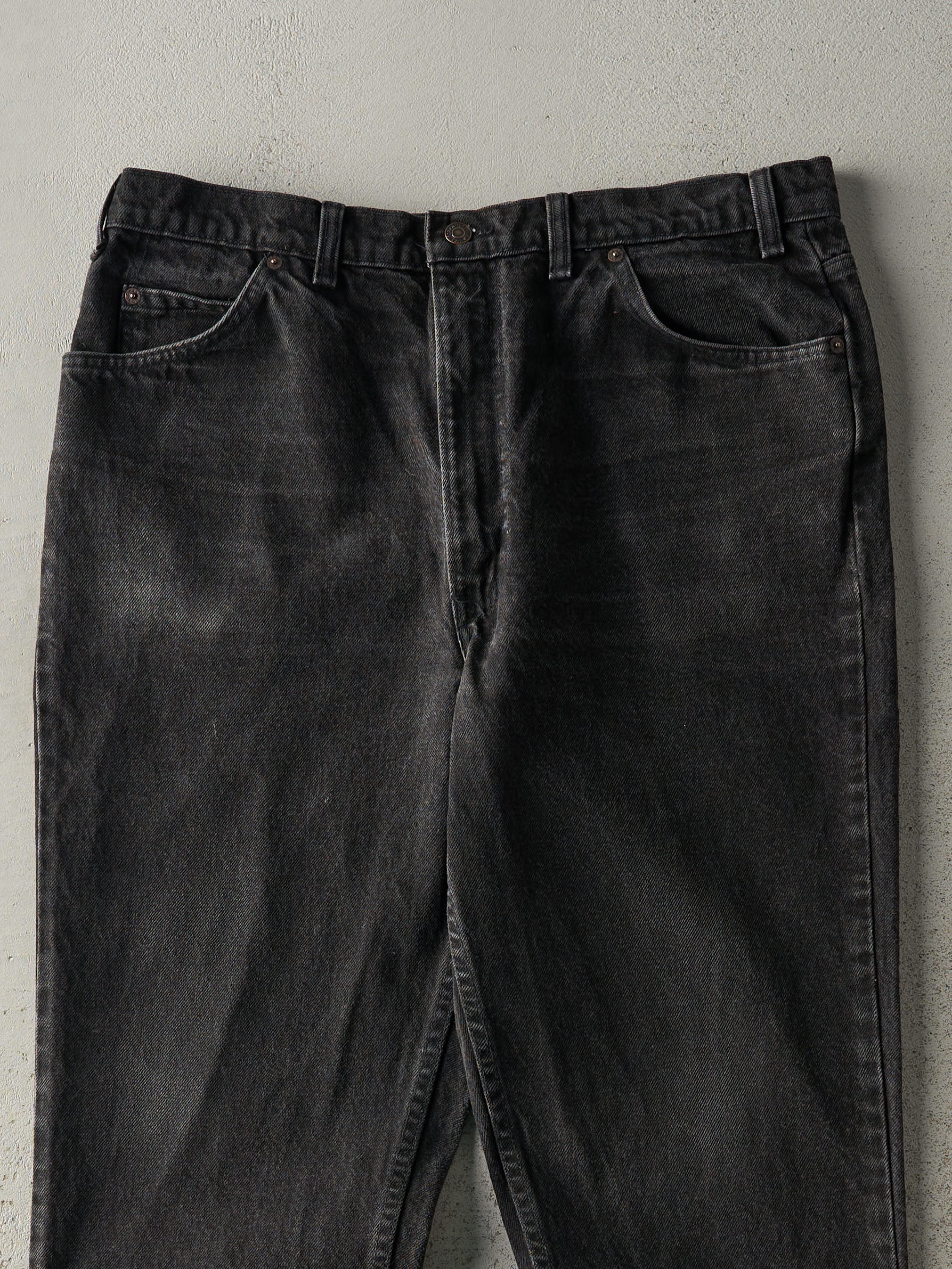 Vintage 90s Faded Black Levi's 619 Orange Tab Denim Pants (36x28)