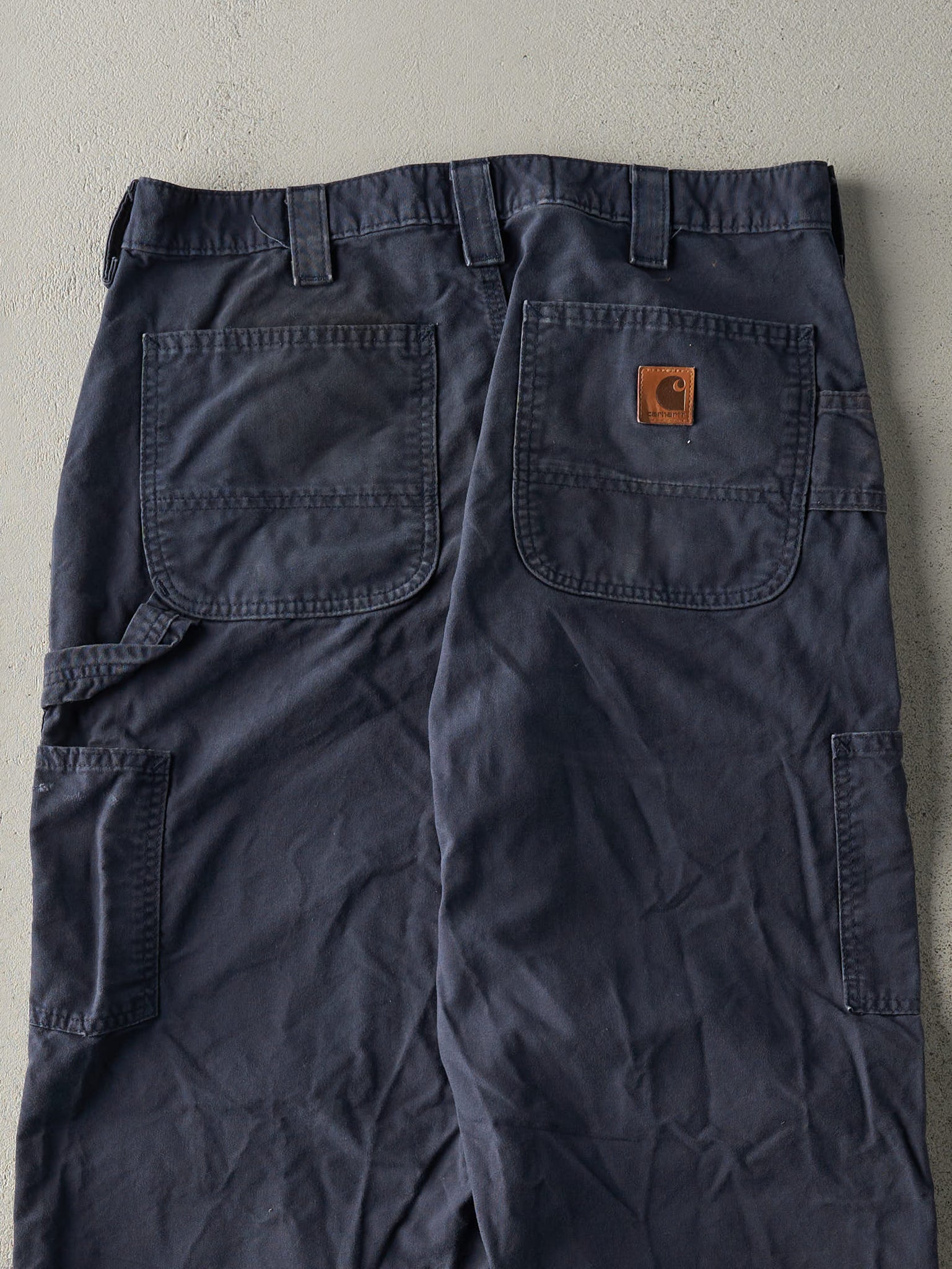 Vintage Y2K Navy Blue Dungaree Fit Carhartt Light Weight Carpenter Pants (34x31.5)