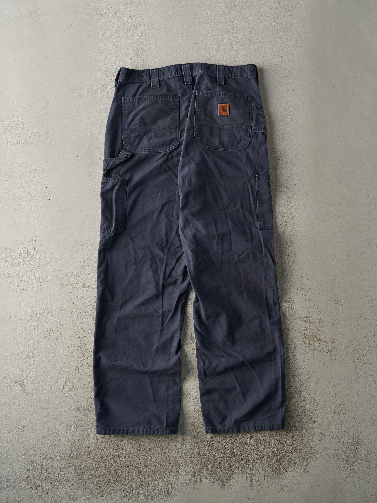 Vintage Y2K Navy Blue Dungaree Fit Carhartt Light Weight Carpenter Pants (34x31.5)