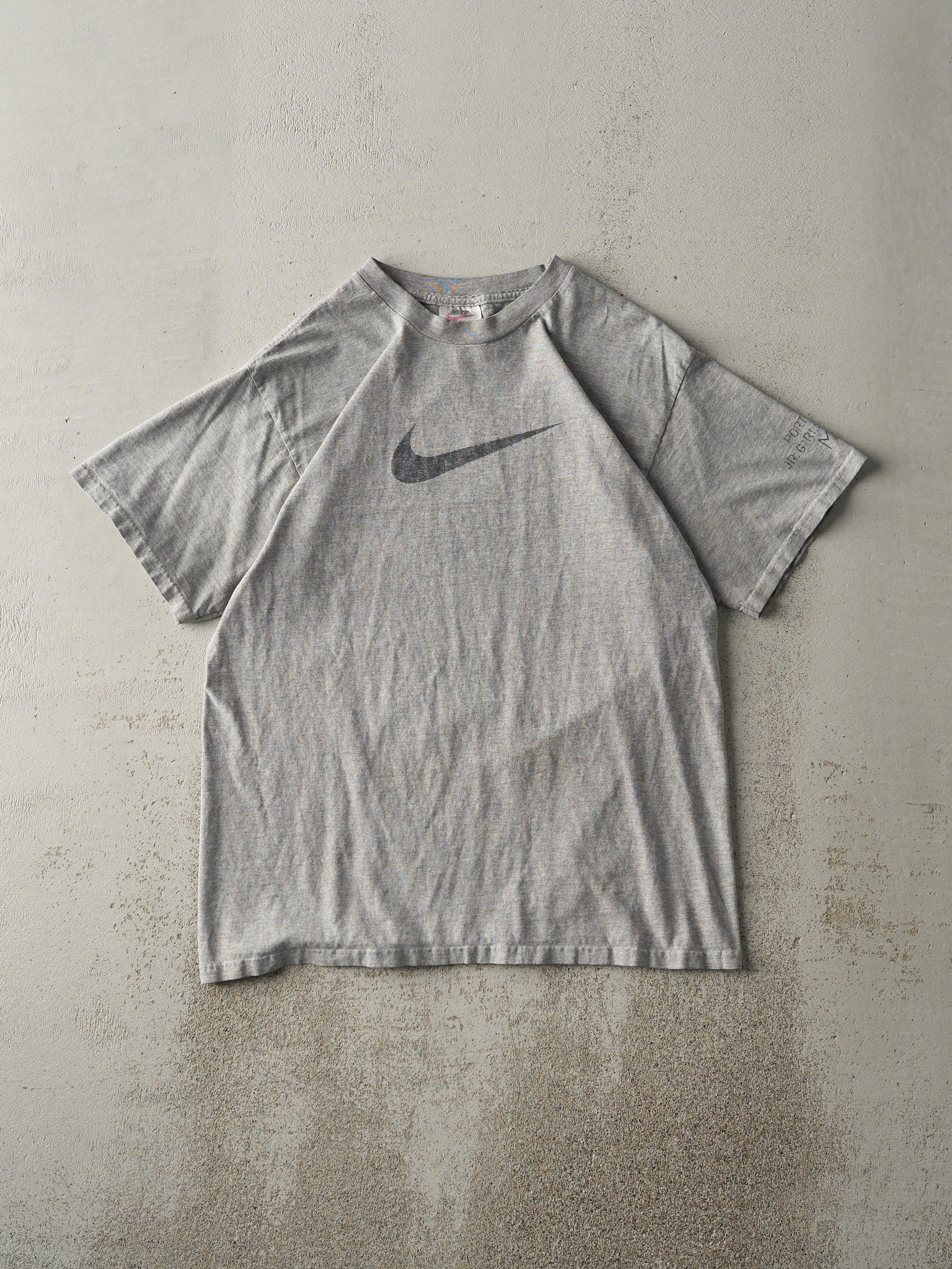 Vintage 90s Grey Nike Swoosh Tee (S/M)