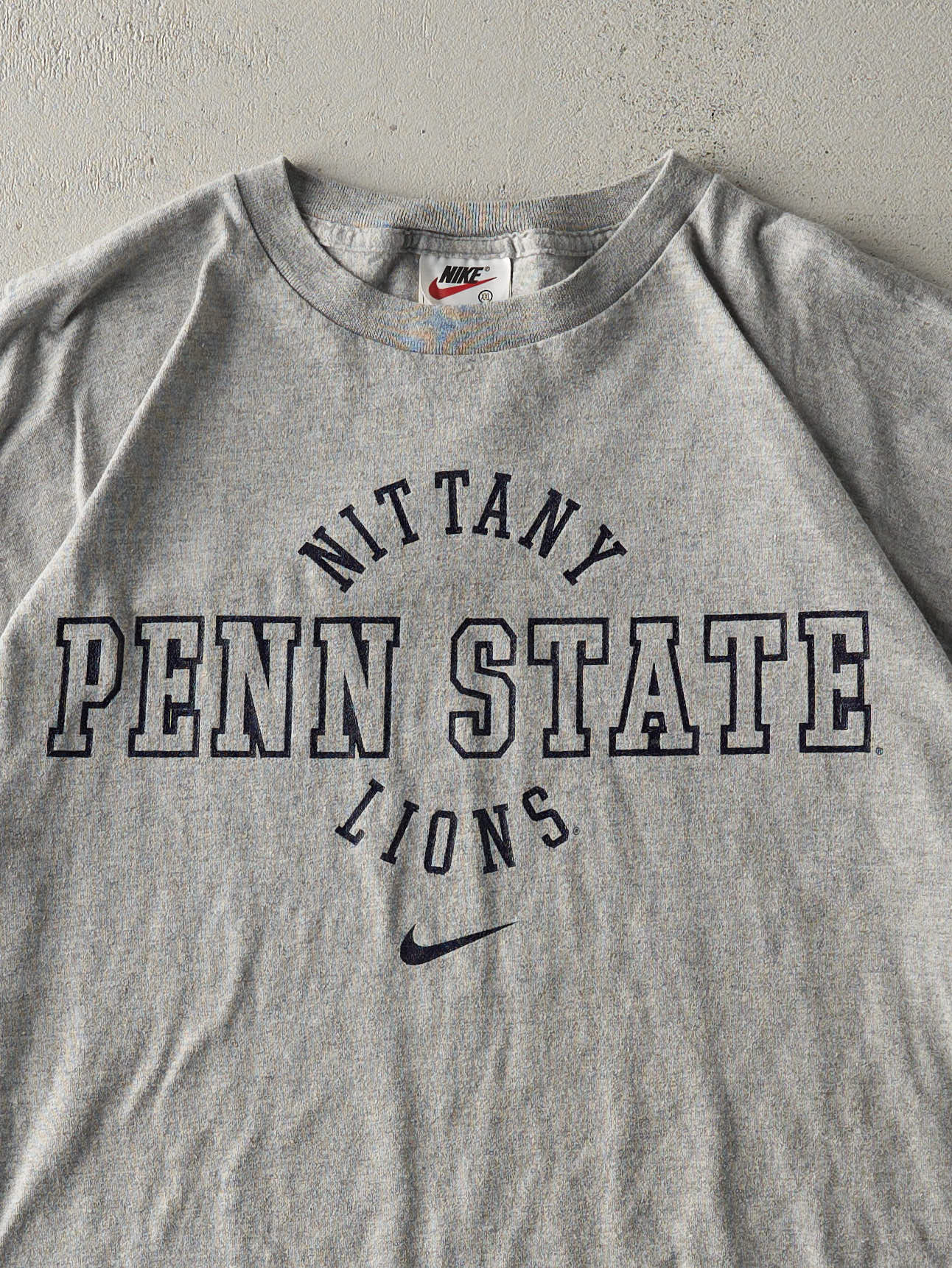 Vintage 90s Grey Nike Penn State University Tee (XL)